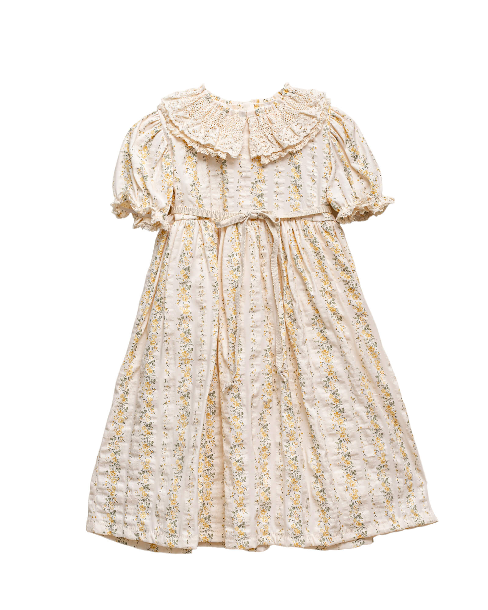 Vestido para niña amarillo con encaje Cosmosophie