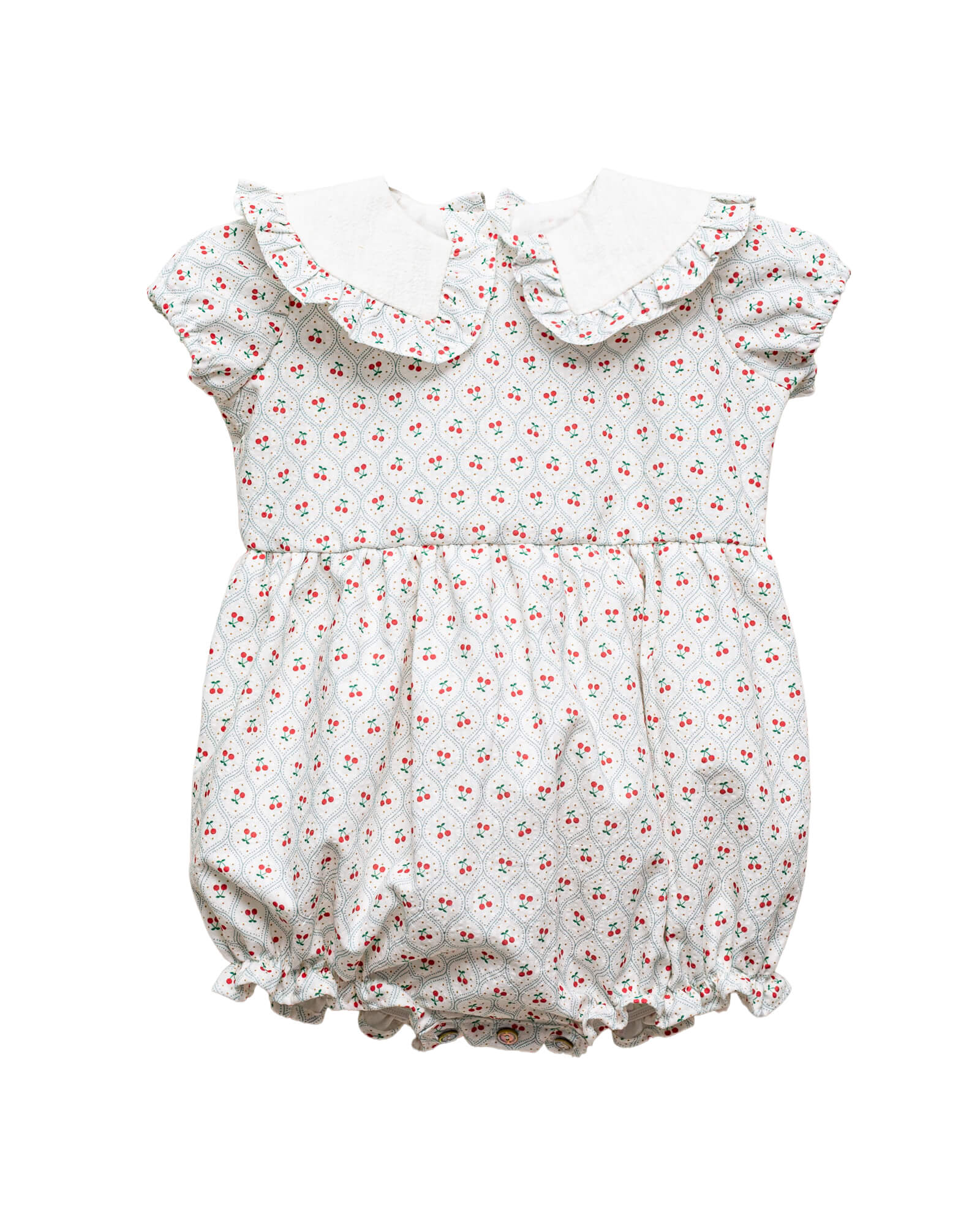 Ranita para bebe estampado de cerezas. Cosmosophie