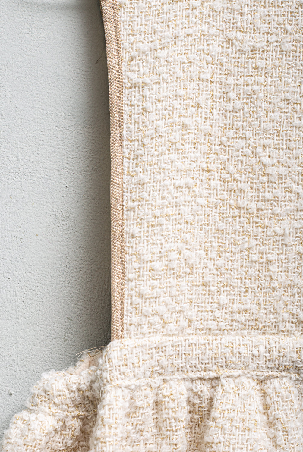 Pichi tweed Beige y oro para ocasiones especiales Cosmosophie