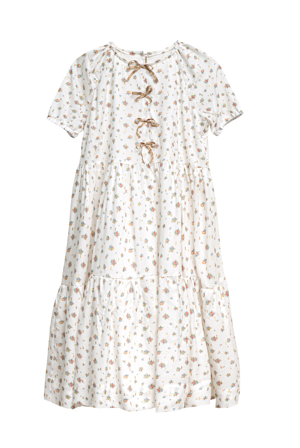 Vestido de flores y oro de Cosmosophie