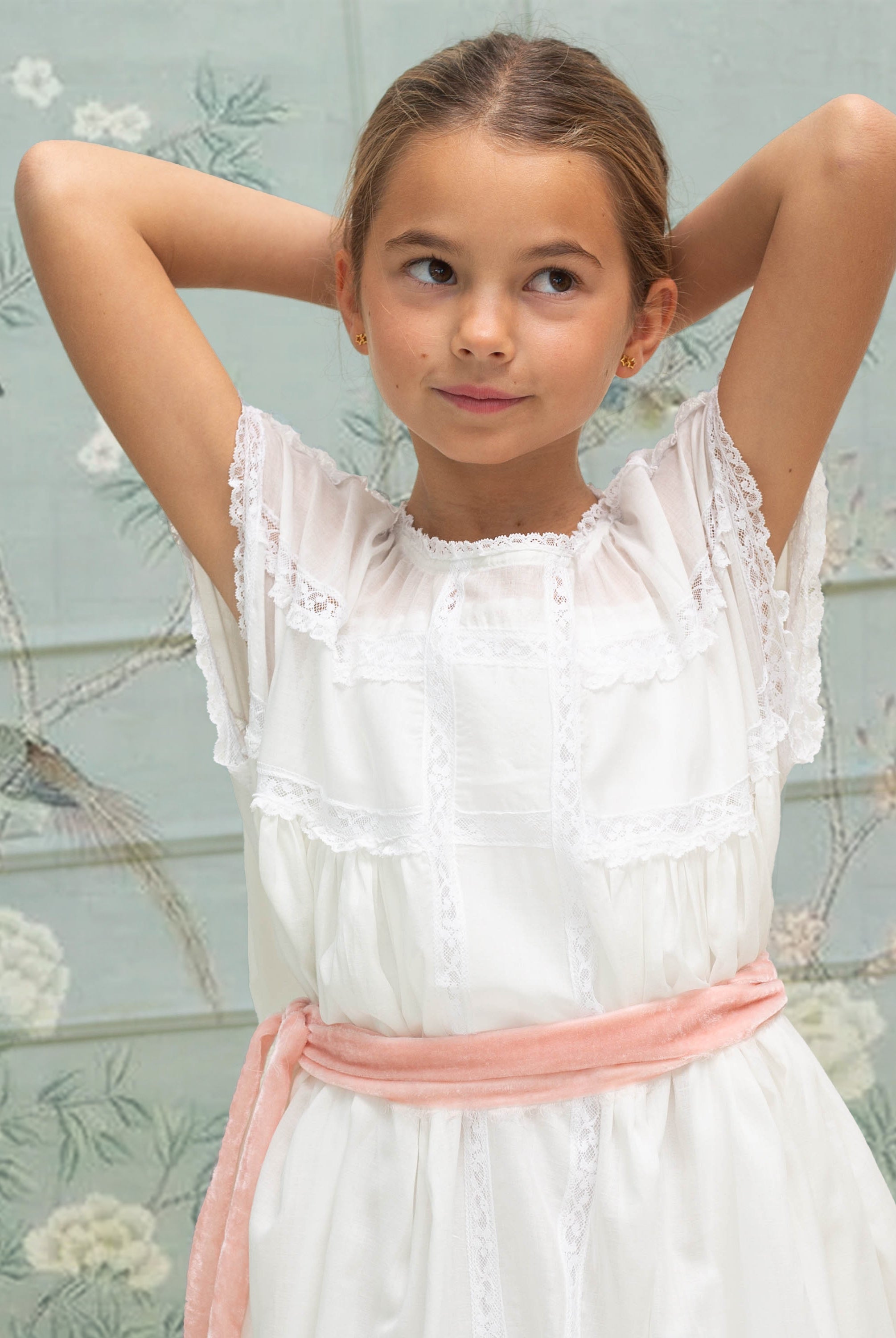 Vestido Primera Comunion con encaje en Mara de Cosmosophie