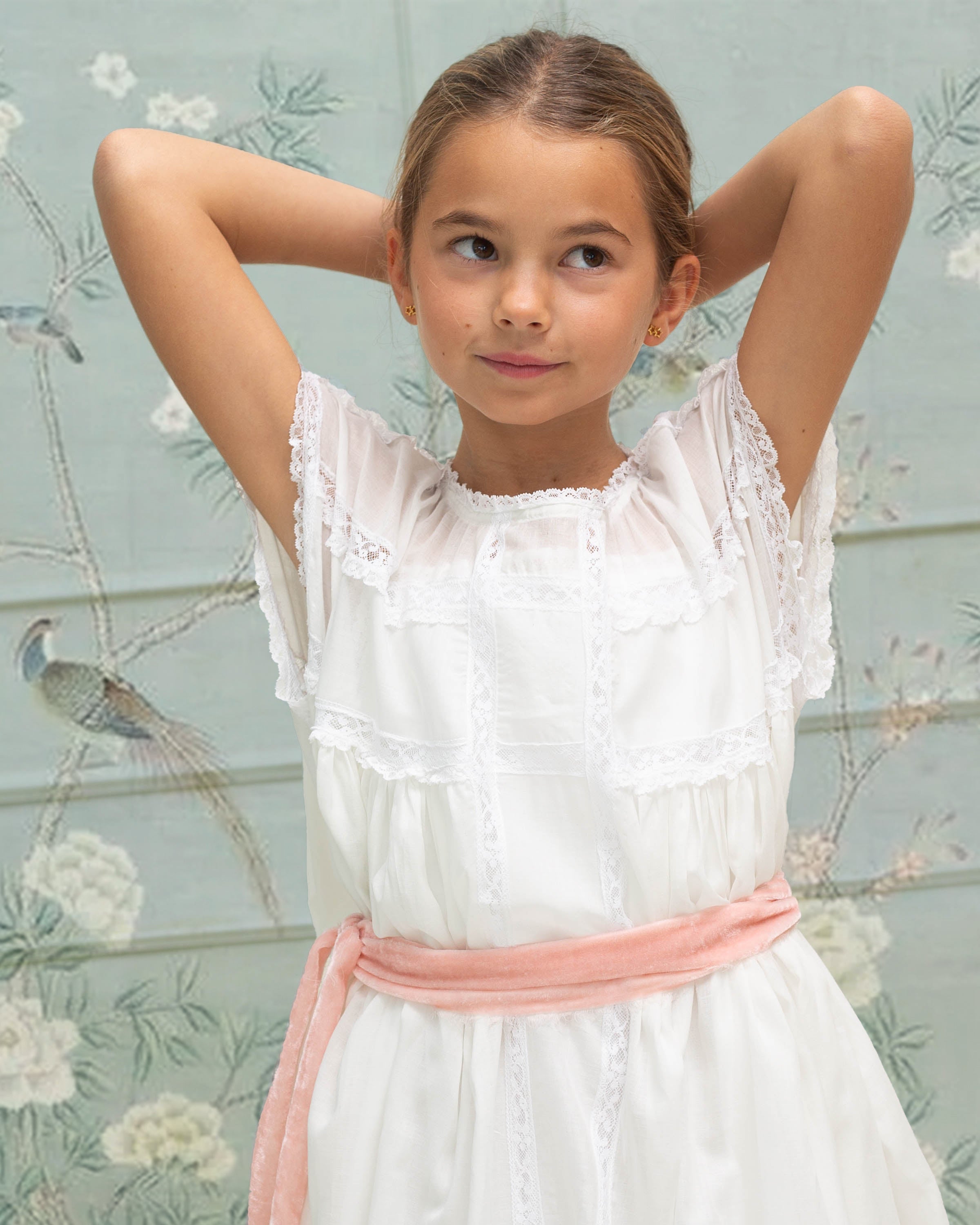 Vestido Primera Comunion con encaje en Mara de Cosmosophie