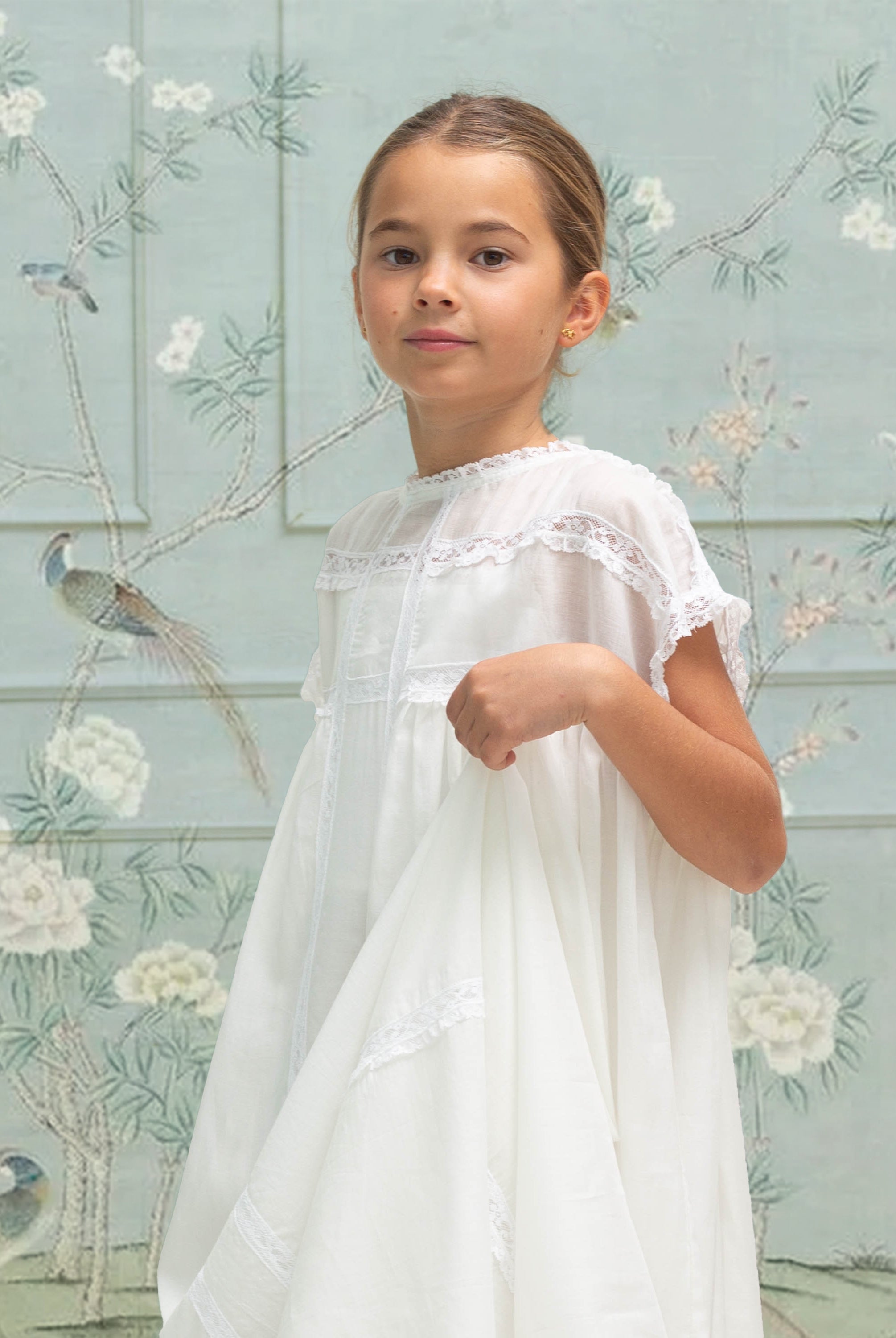 Vestido Primera Comunion con encaje en Mara de Cosmosophie