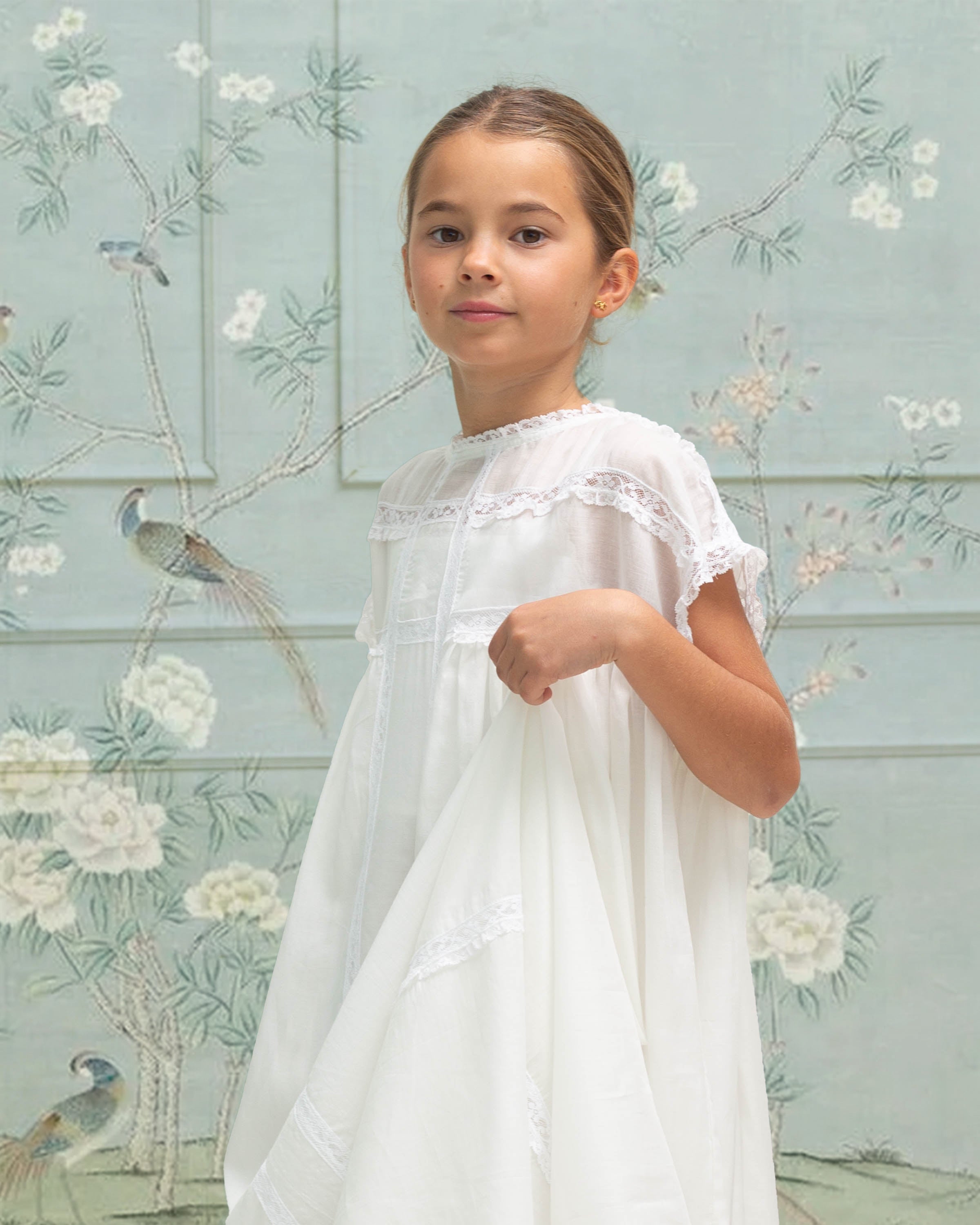 Vestido Primera Comunion con encaje en Mara de Cosmosophie