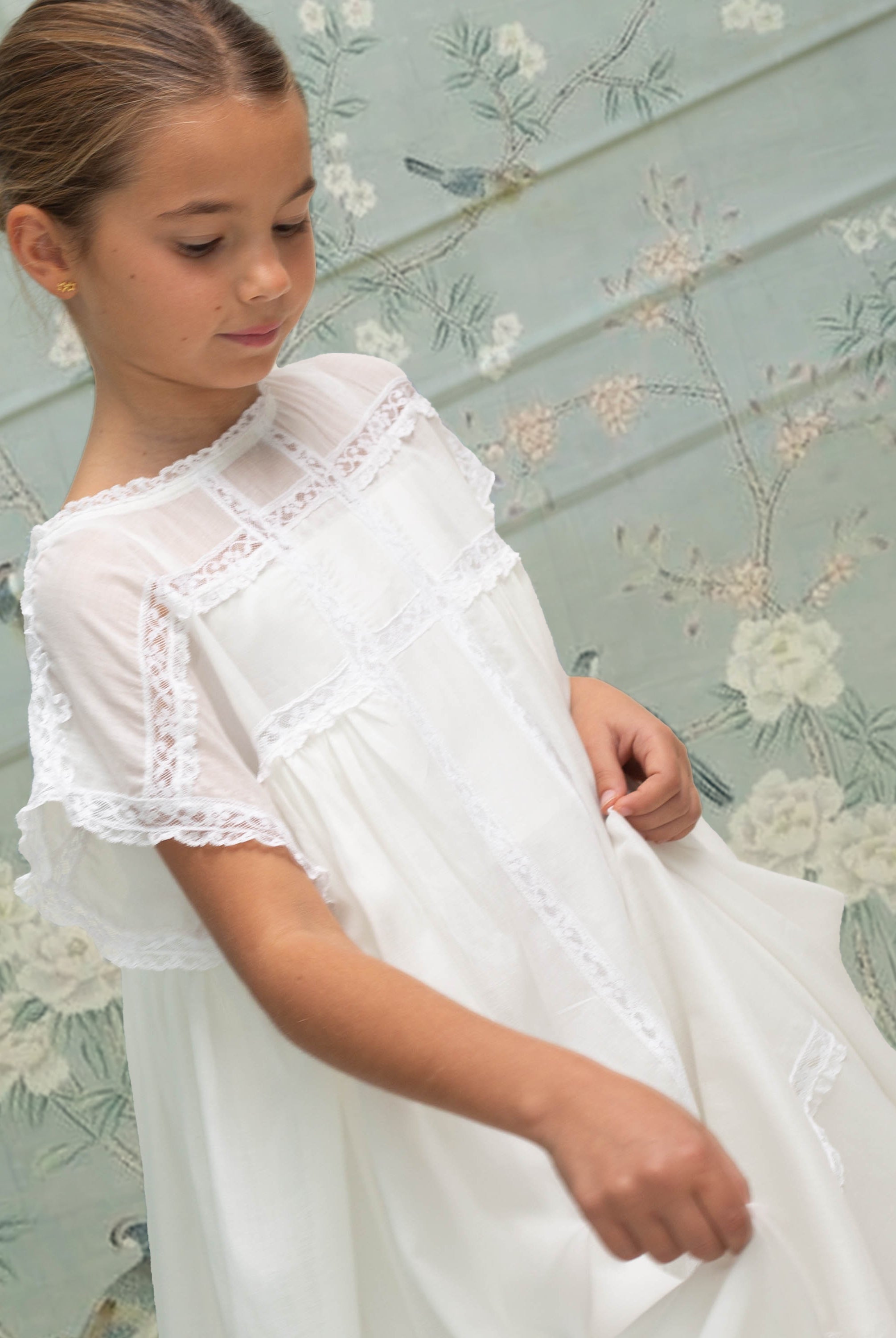 Vestido Primera Comunion con encaje en Mara de Cosmosophie