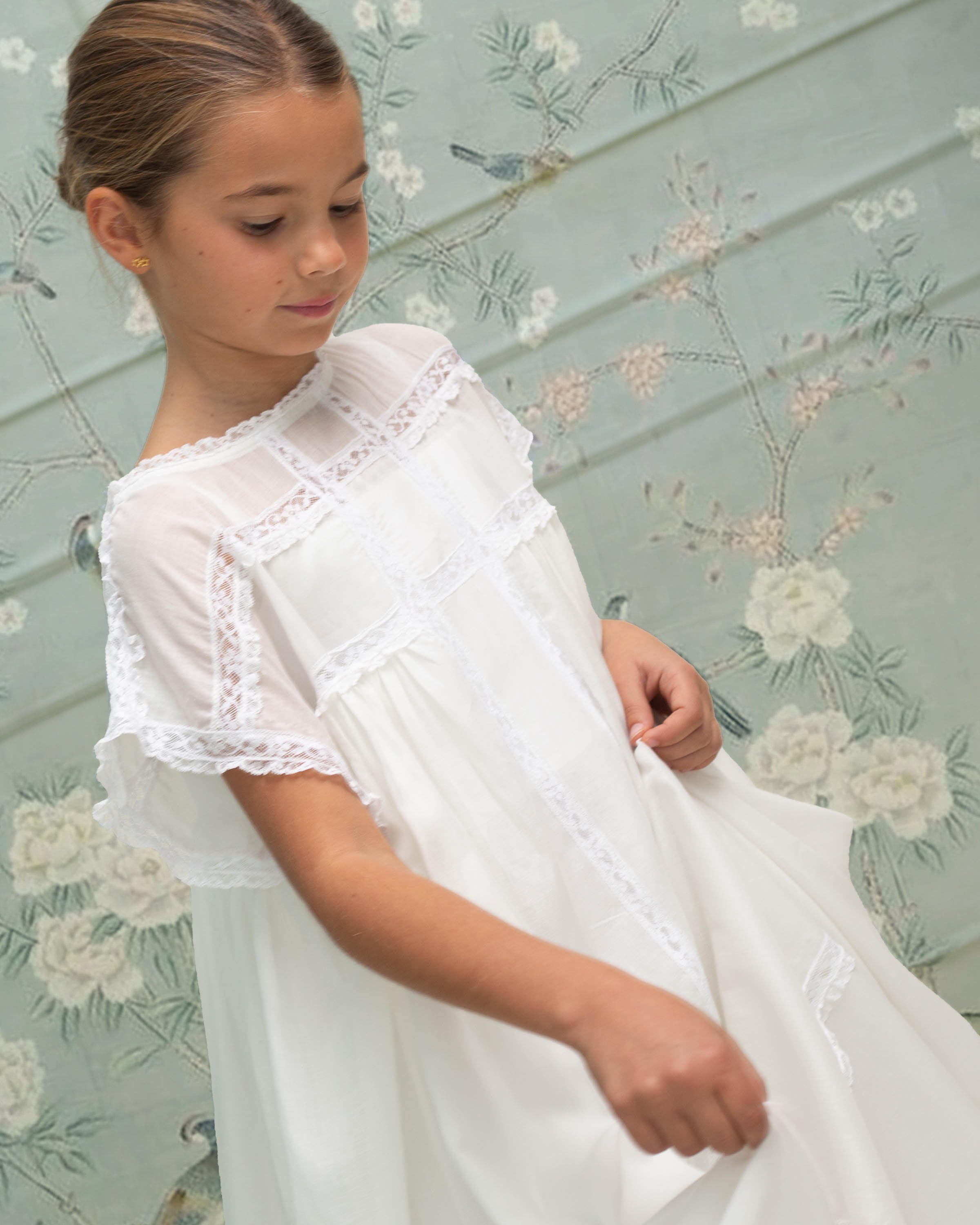 Vestido Primera Comunion con encaje en Mara de Cosmosophie