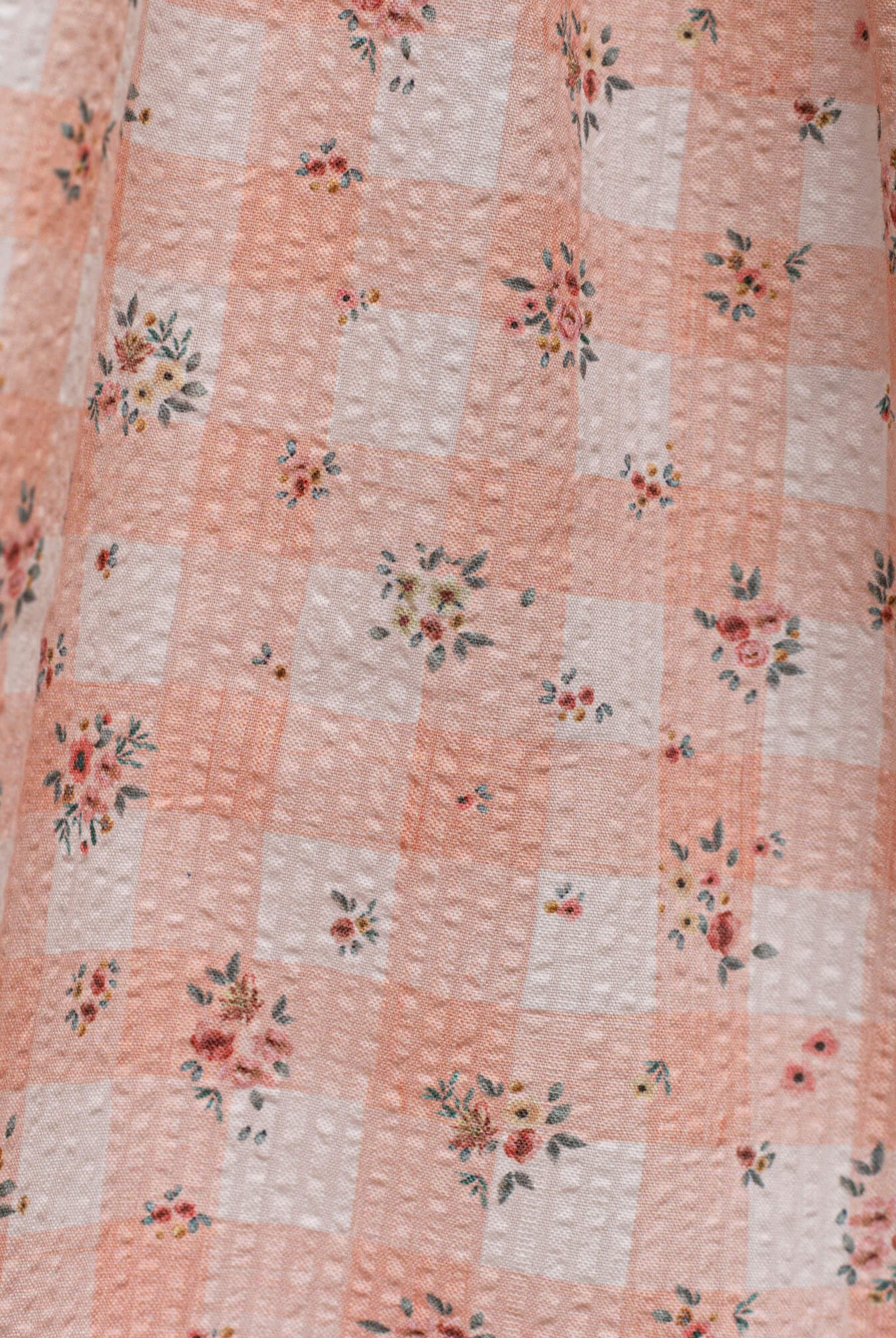 Conjunto blusa y bombacho en vichy rosa para niña Cosmosophie