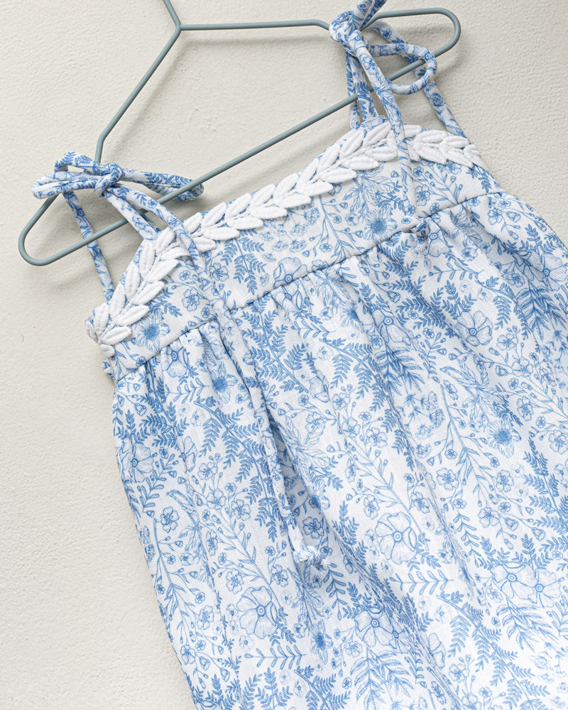 Ranita tirantes flores azules cosmosophie