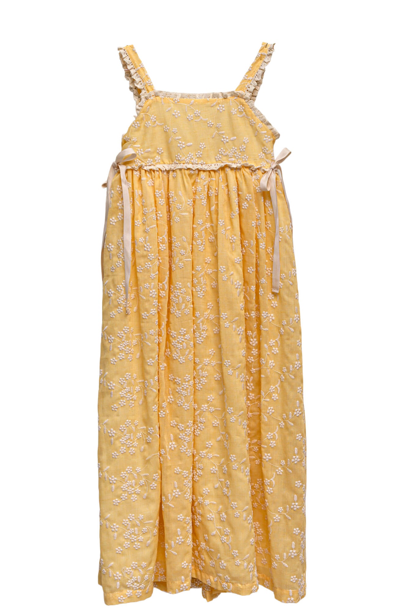 Vestido bordado amarillo Cosmosophie