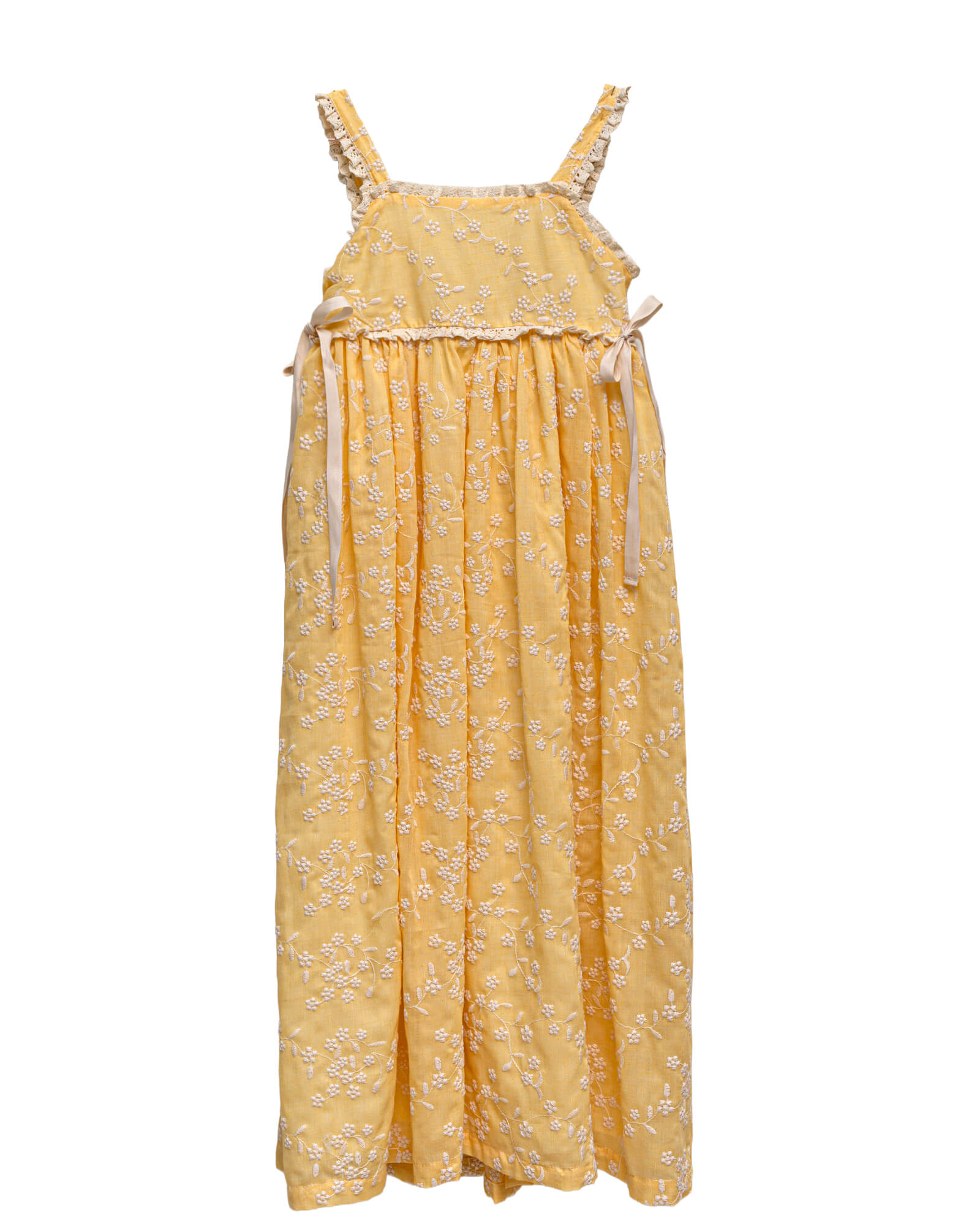 Vestido bordado amarillo Cosmosophie