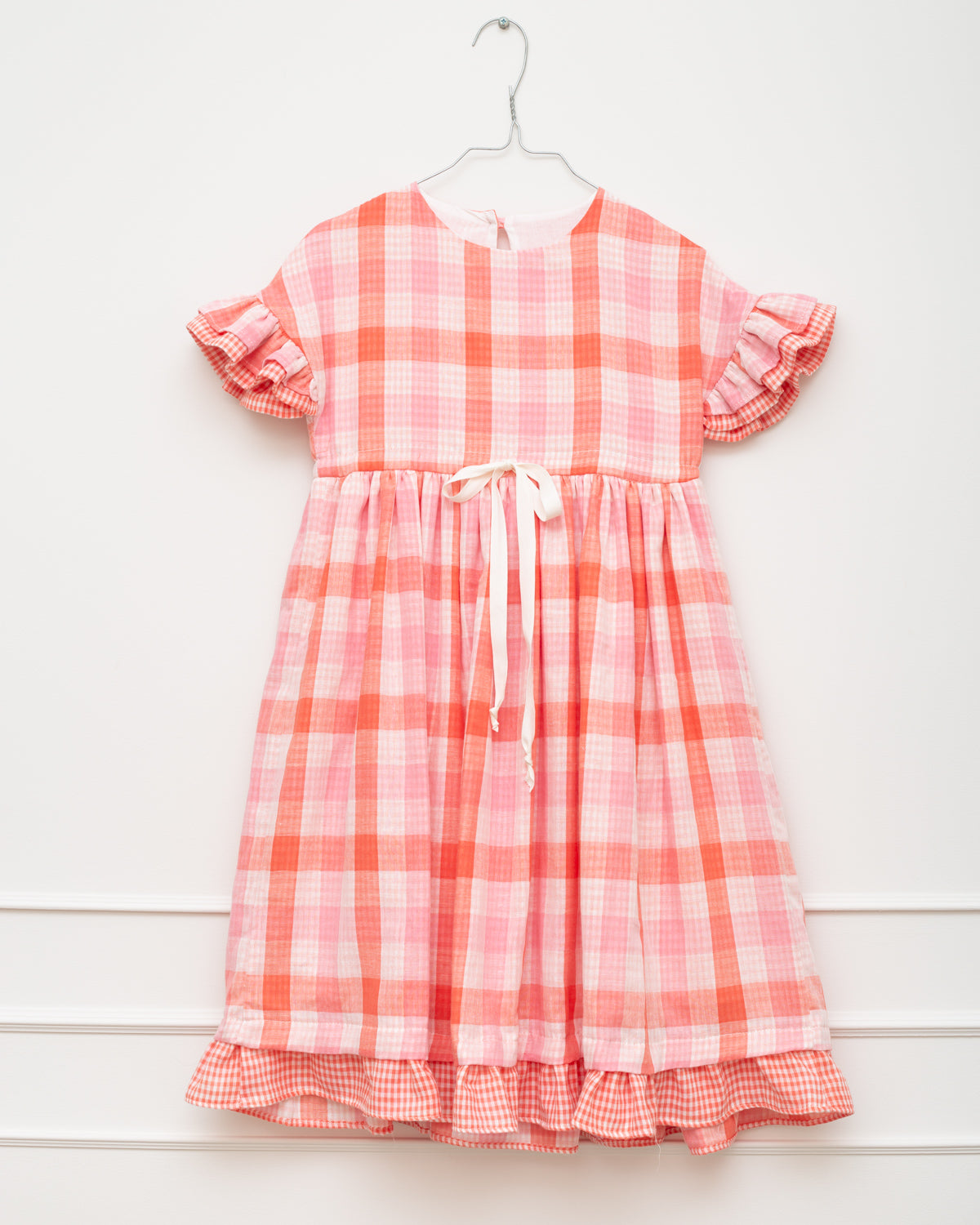 Vestido cuadros rosa Alisa Cosmosophie