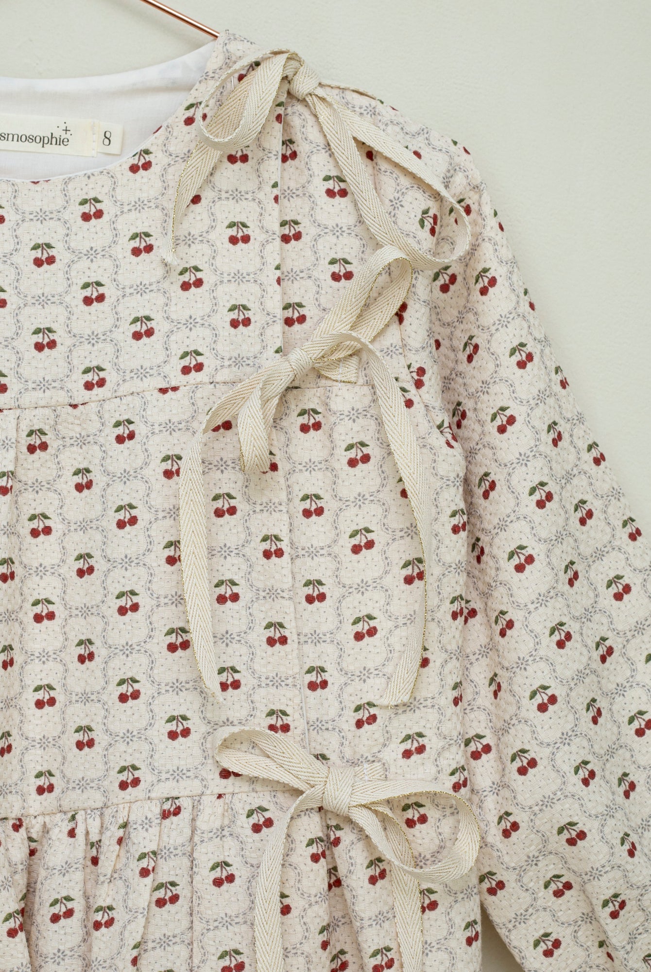 Vestido estampado cerezas para adolescente de Cosmosophie