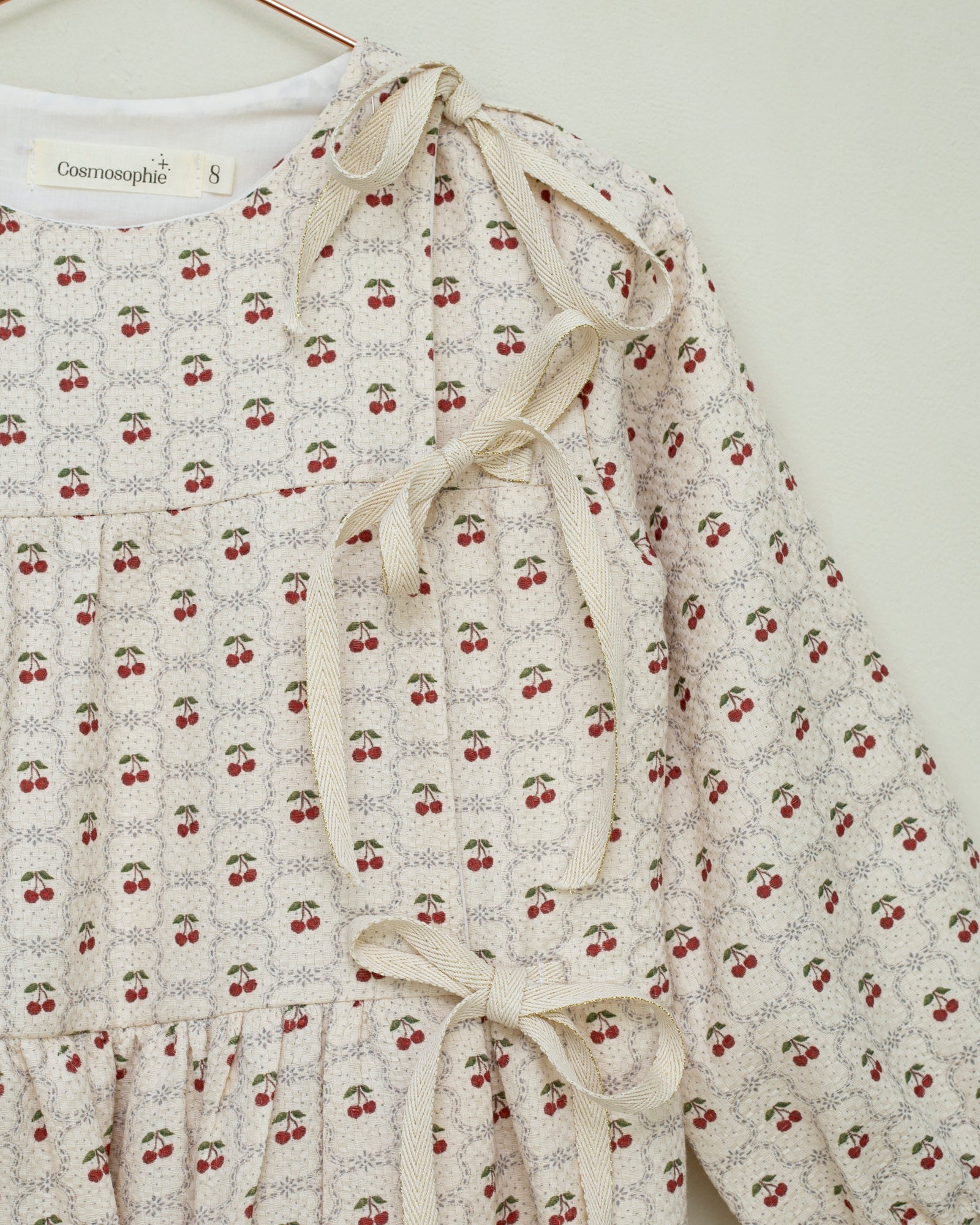 Vestido estampado cerezas para adolescente de Cosmosophie