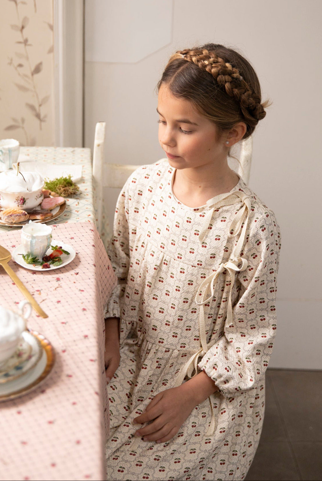 Vestido estampado cerezas para adolescente de Cosmosophie