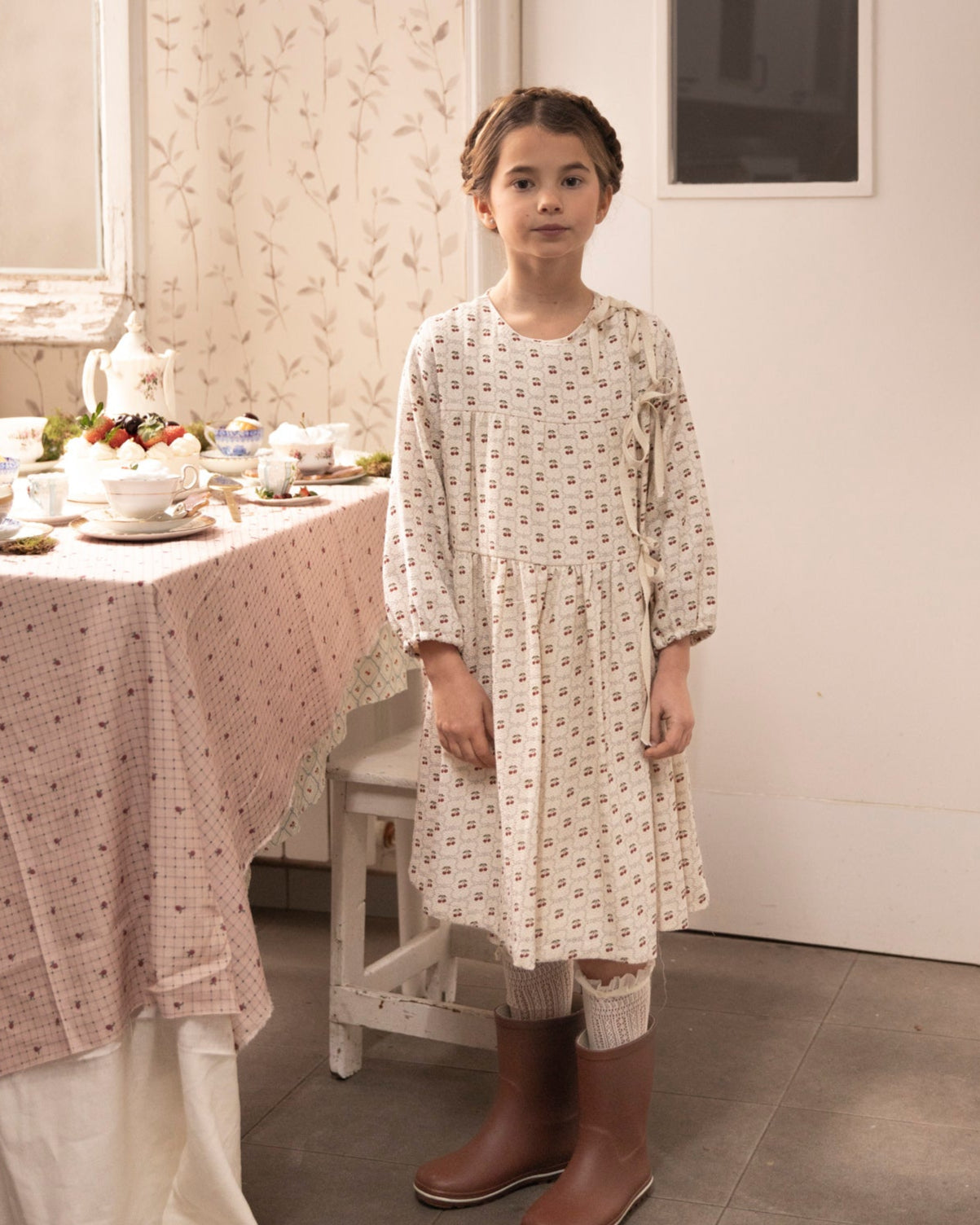 Vestido estampado cerezas para adolescente de Cosmosophie