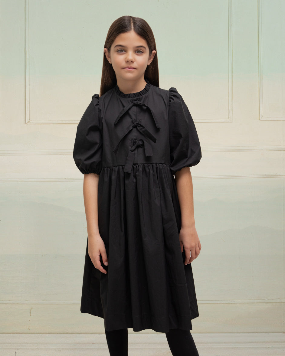 Vestido negro de lazos Bow de fiesta Cosmosophie