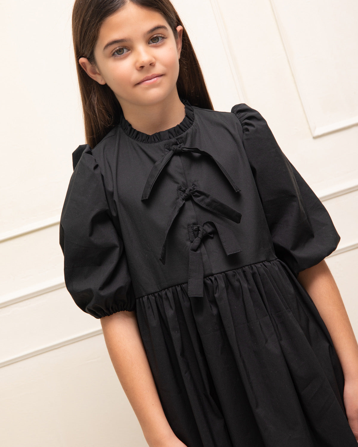 Vestido negro de lazos Bow de fiesta Cosmosophie