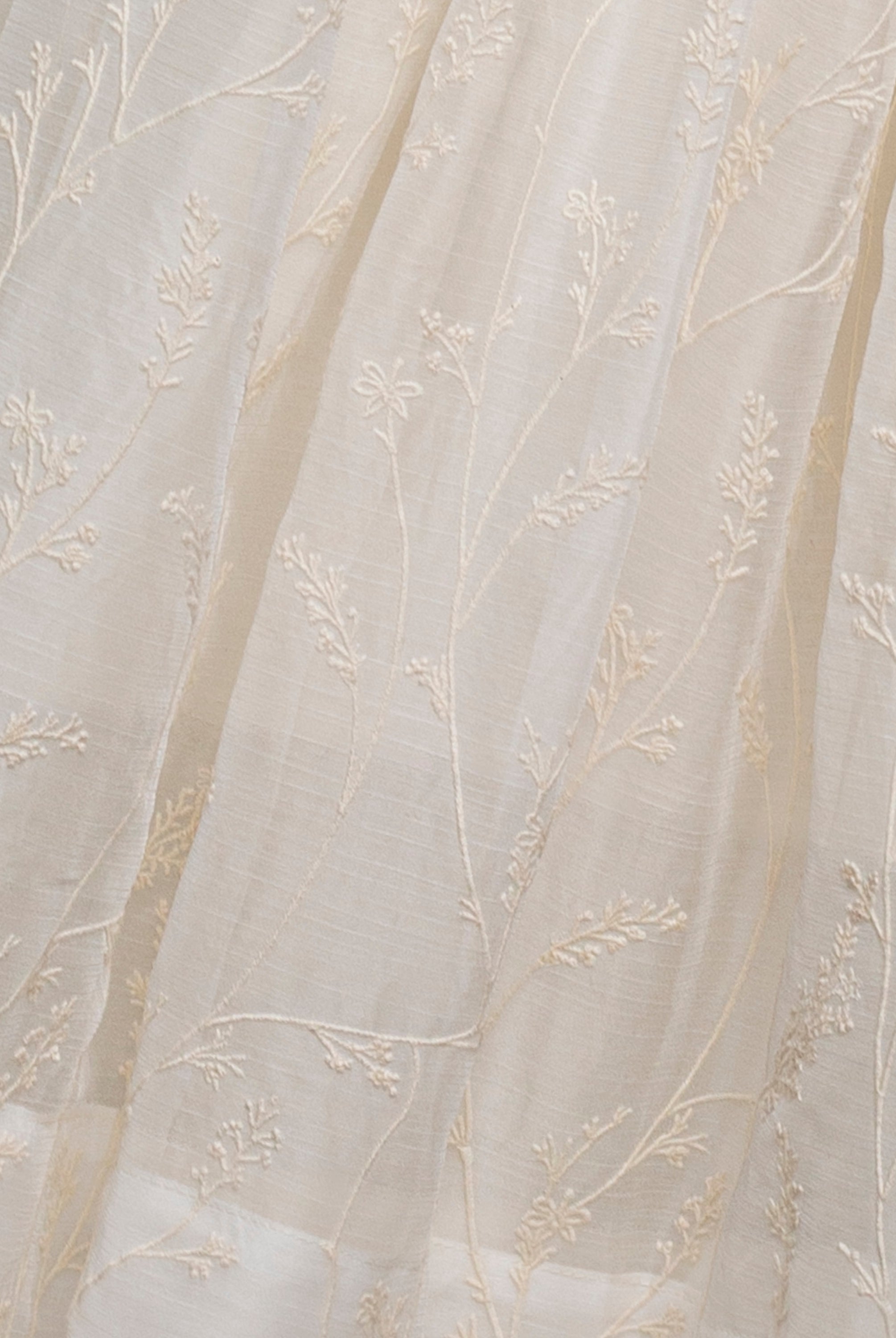 Vestido beige tejido bordado Cosmosophie