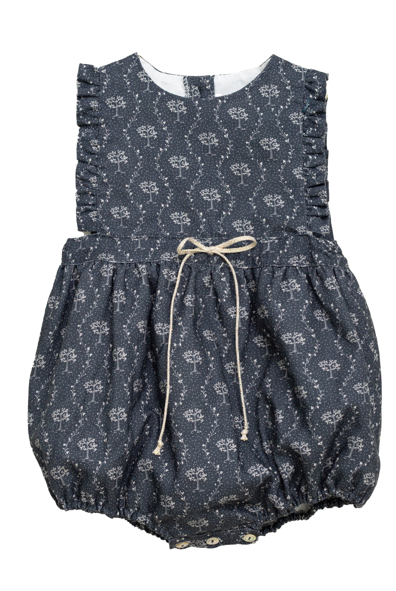 Ranita pichi bebe azul noche con arbolitos de Cosmosophie