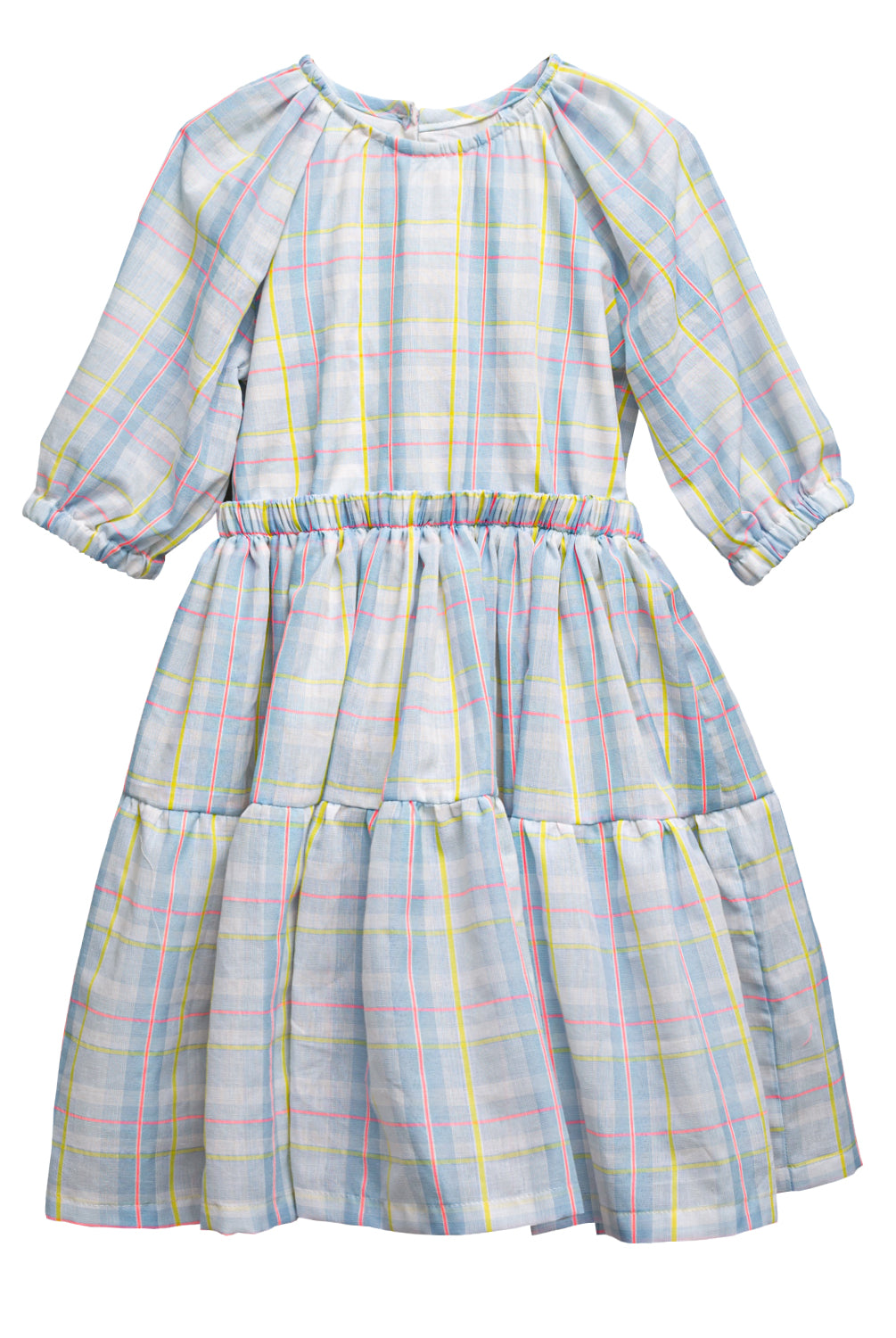 Vestido Isolda cuadros azules Castle