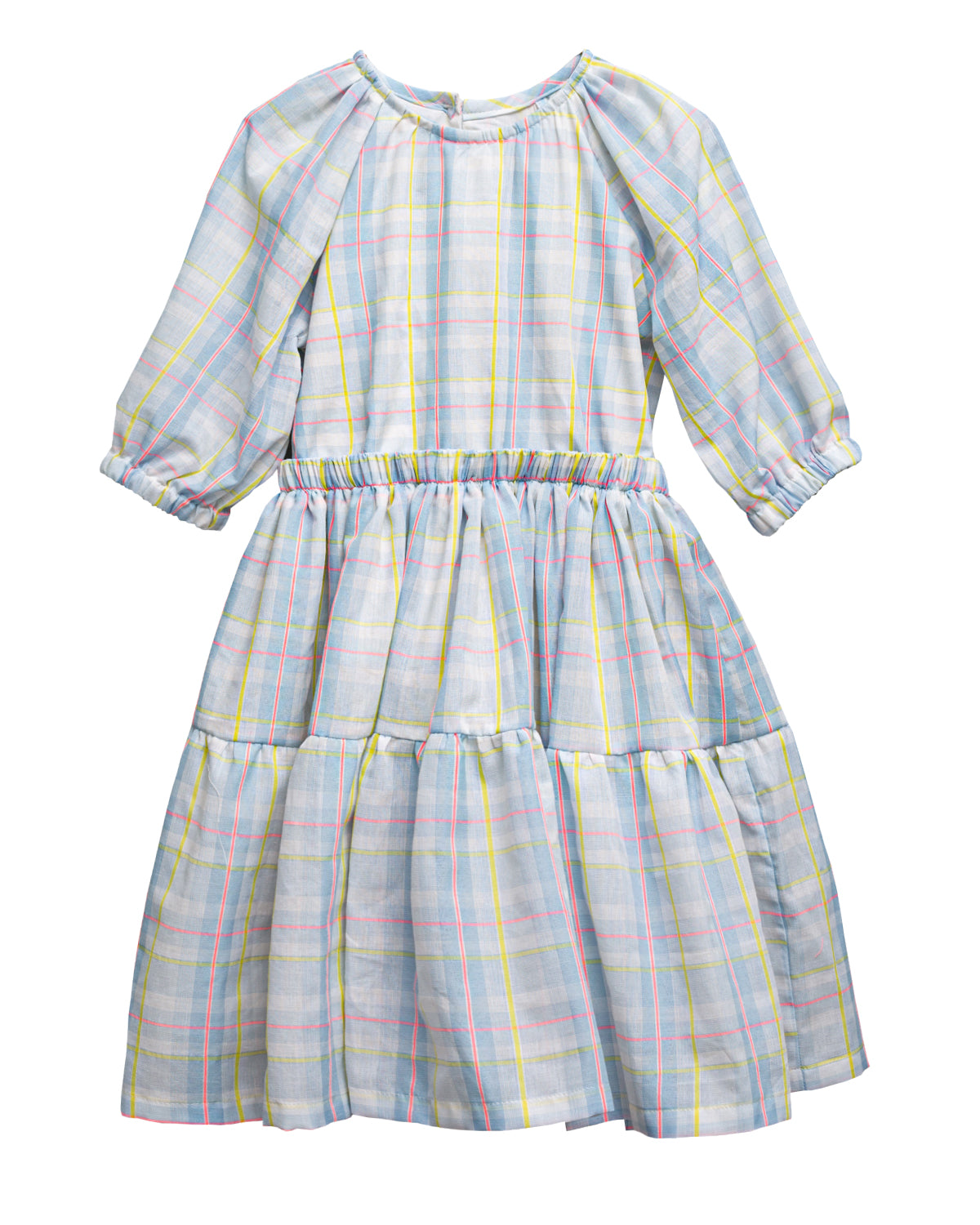 Vestido Isolda cuadros azules Castle