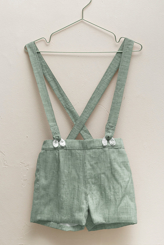 Pantalon corto niño para arras color verde Cosmosophie