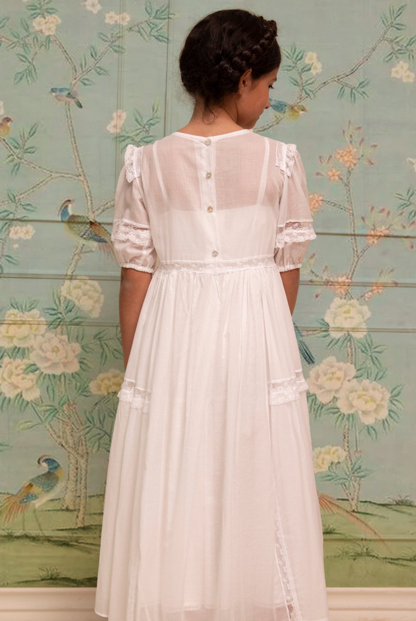 Vestido Primera Comunion blanco Lotus de Cosmosophie