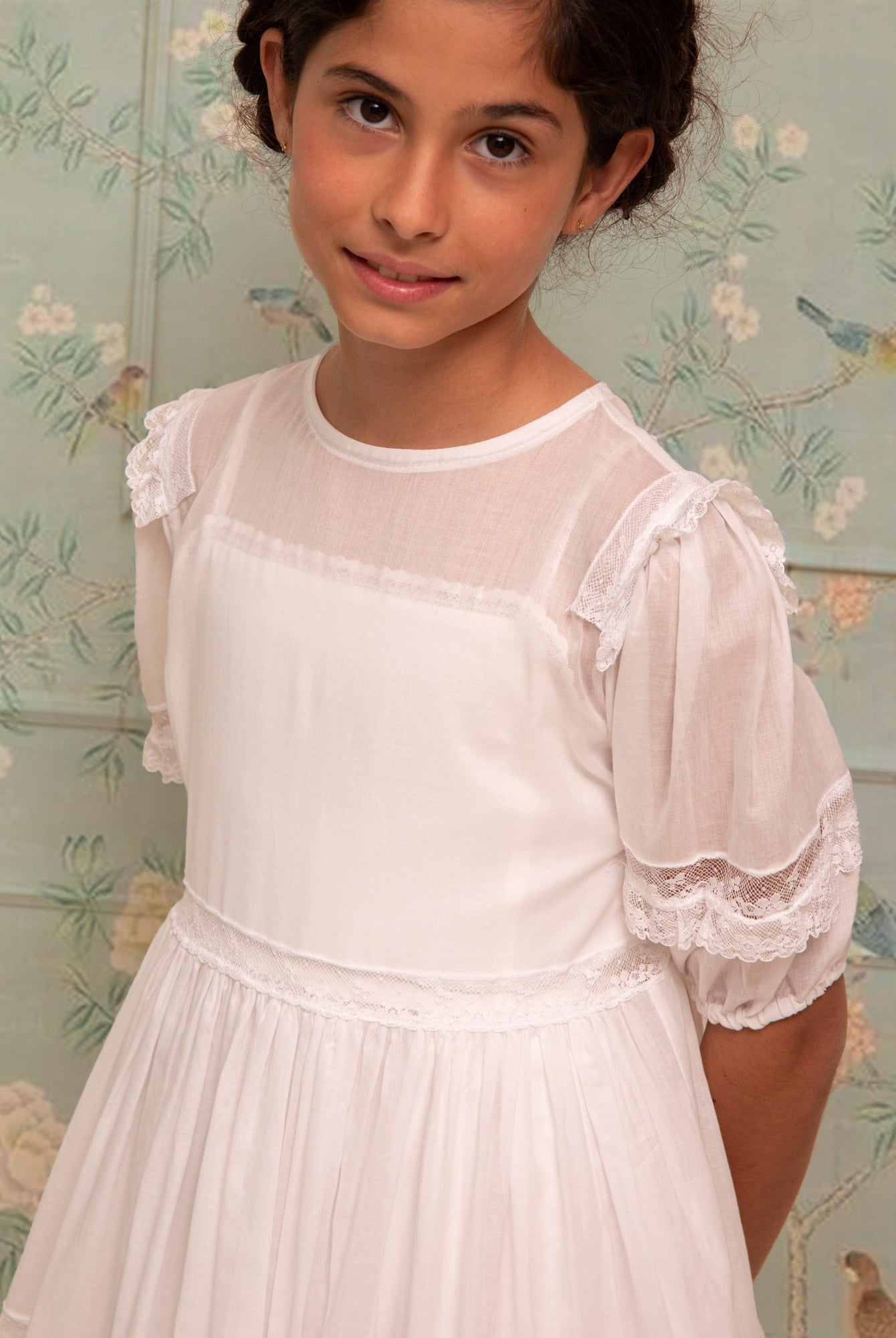 Vestido Primera Comunion blanco Lotus de Cosmosophie