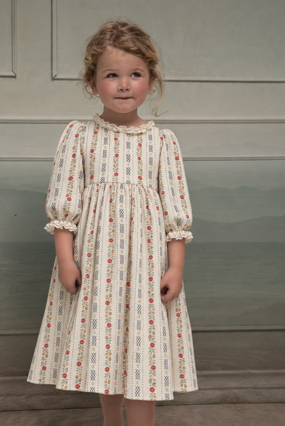 vestido de arras de flores con encaje. Cosmosophie.com