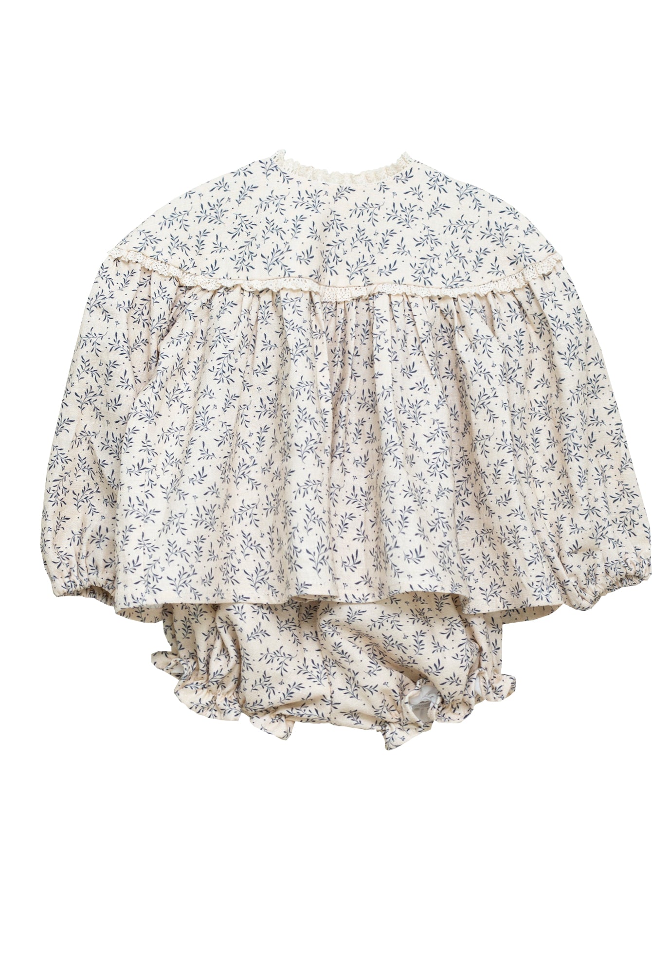 Conjunto bebe lino de flores de cosmosophie