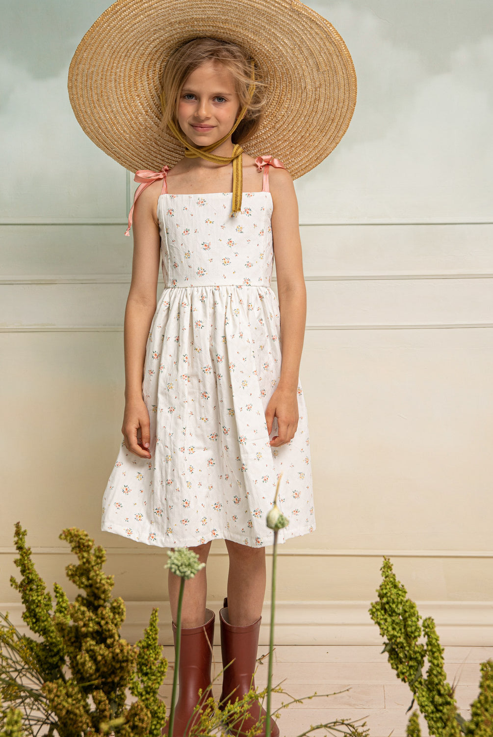 Vestido tirantes florecitas rosas Polar estampado Bloom