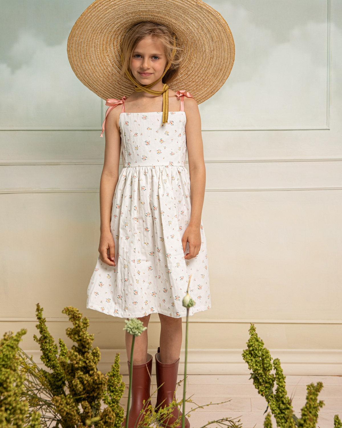 Vestido tirantes florecitas rosas Polar estampado Bloom