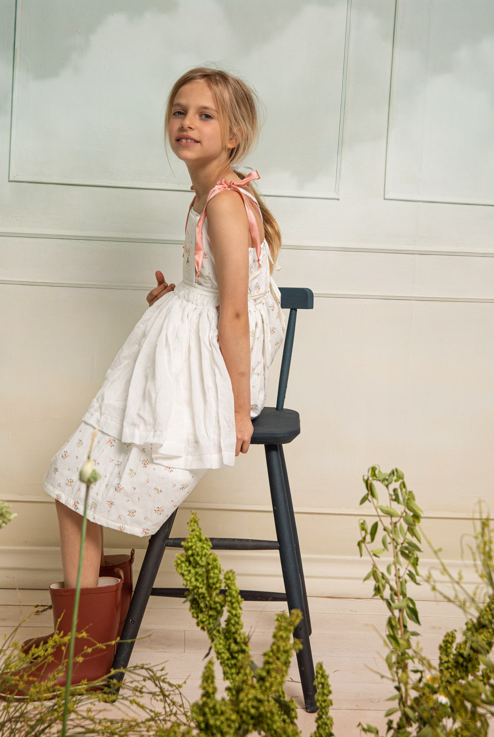 Vestido tirantes florecitas rosas Polar estampado Bloom