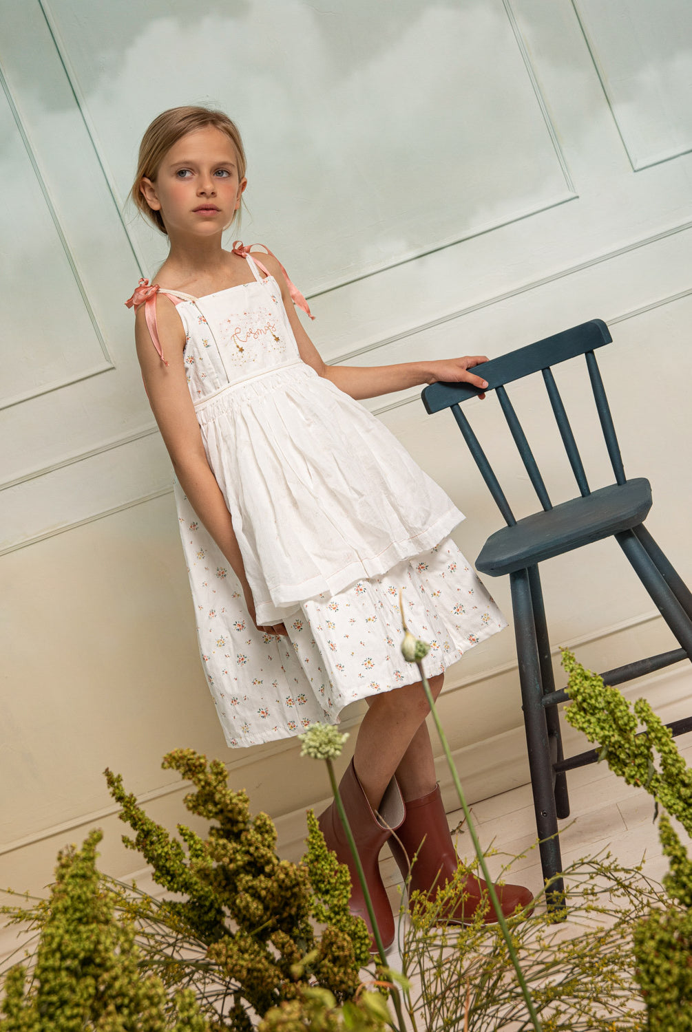 Vestido tirantes florecitas rosas Polar estampado Bloom