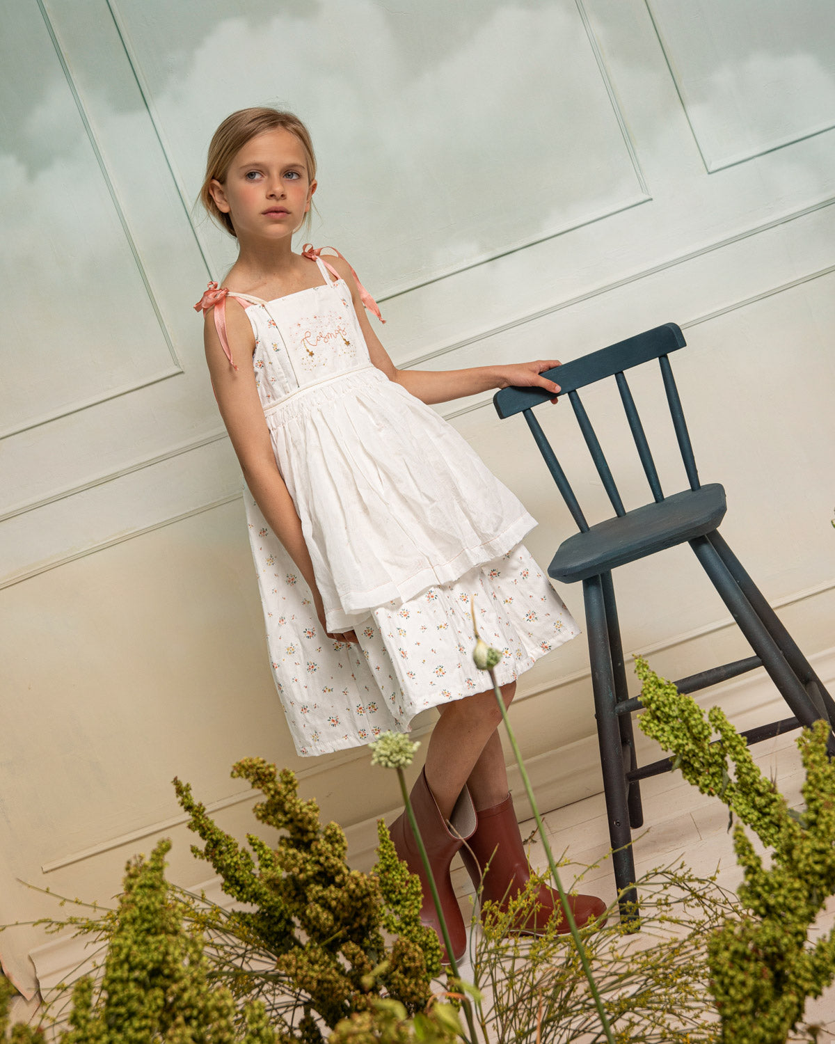 Vestido tirantes florecitas rosas Polar estampado Bloom