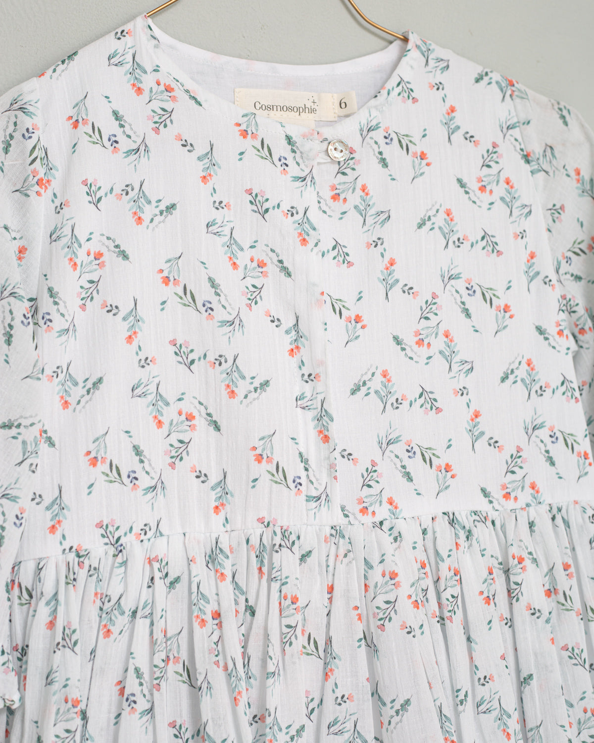 Dress for girl for wedding first communion party in flowers.