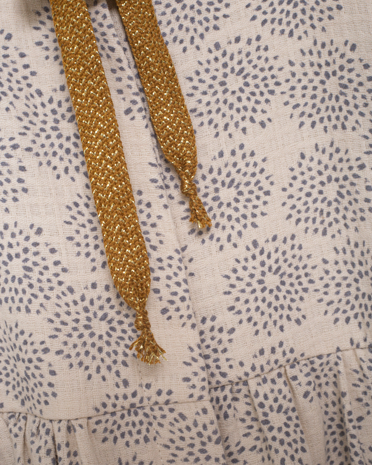 Vestido flores crudo y gris Gemini estampado Cosmosophie