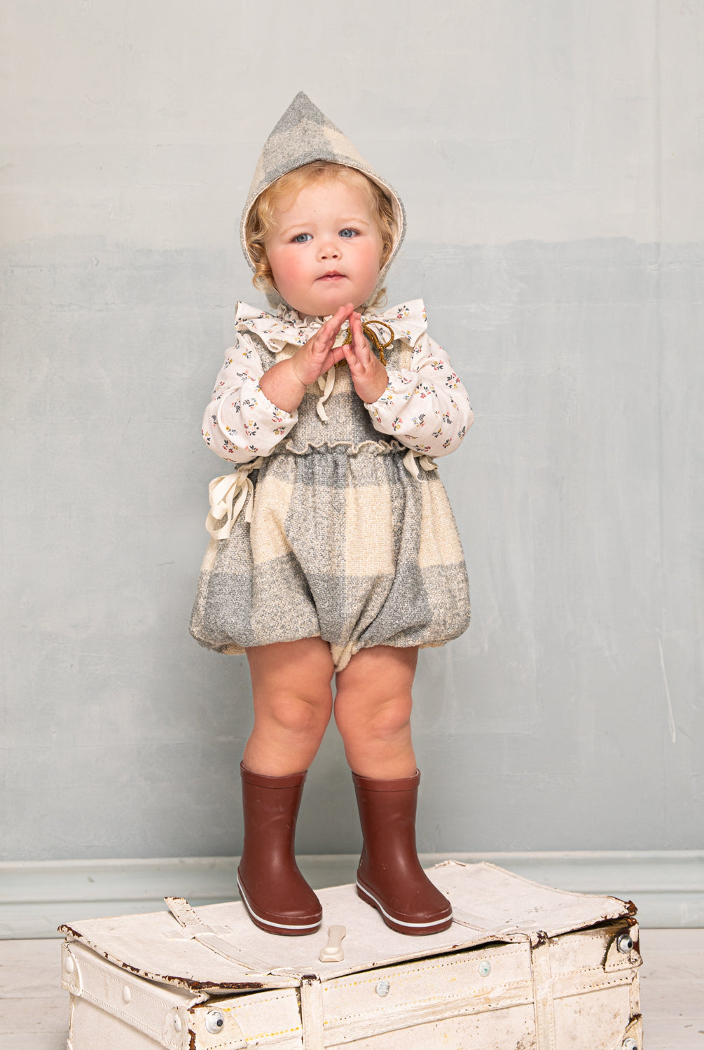 bonnet for baby matching dress luxury childrens boutique highend Cosmosophie