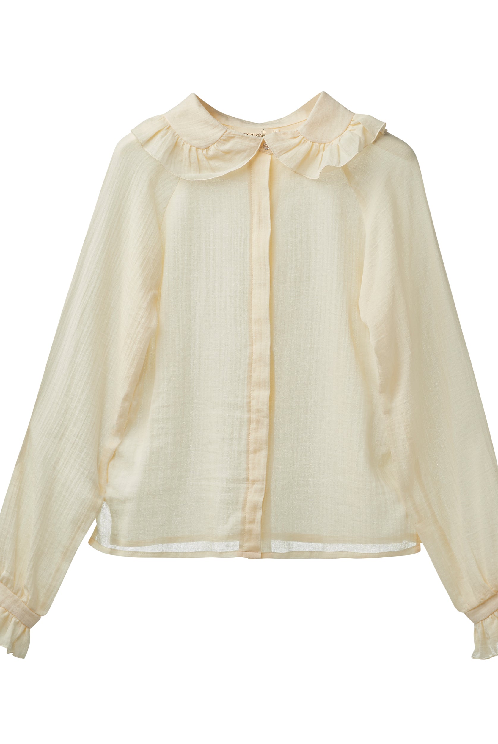 Blusa estilo retro cuello bebe con volantes cosmosophie