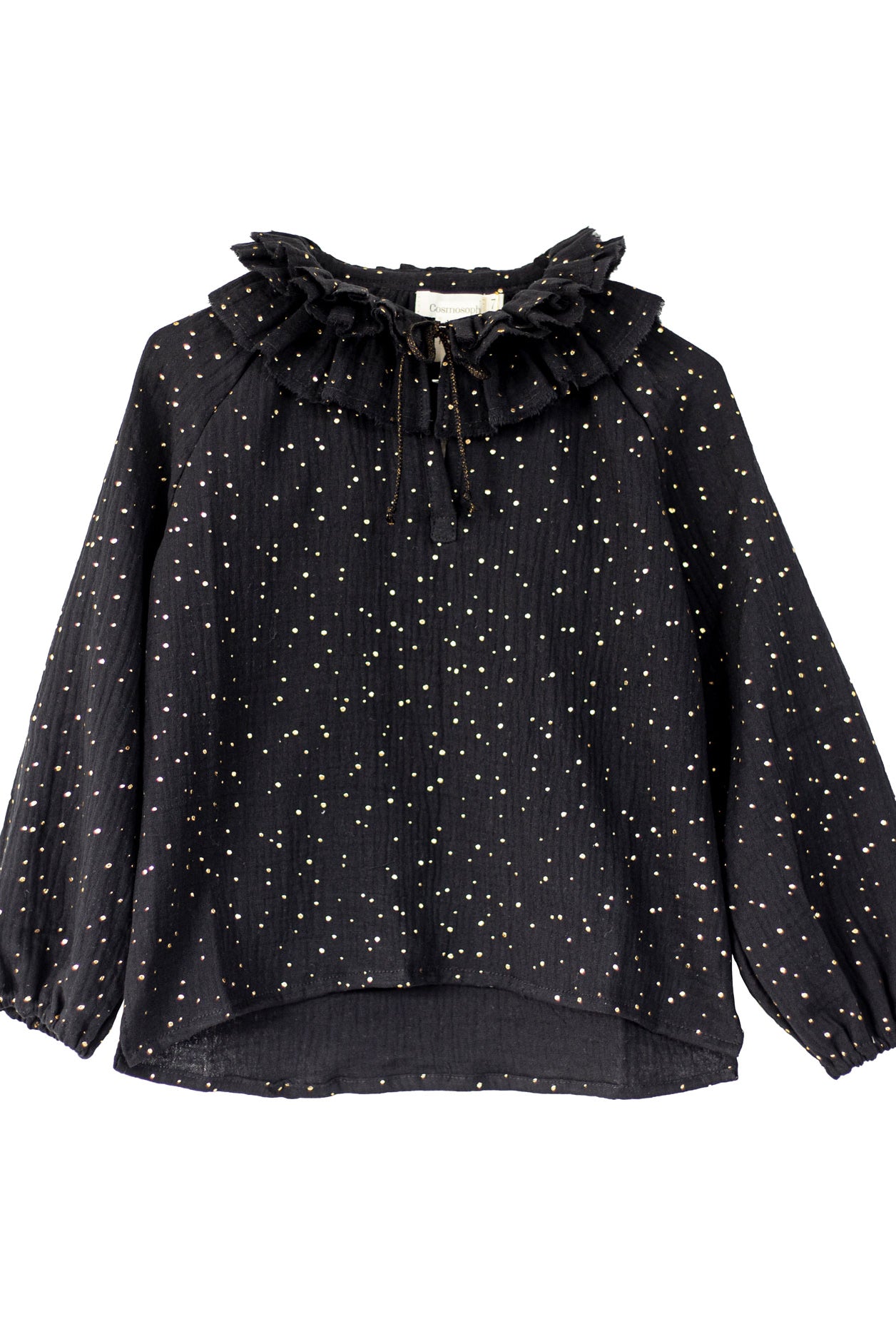 christmas shirt for party special occasion. blusa para navidad para niña negro y oro