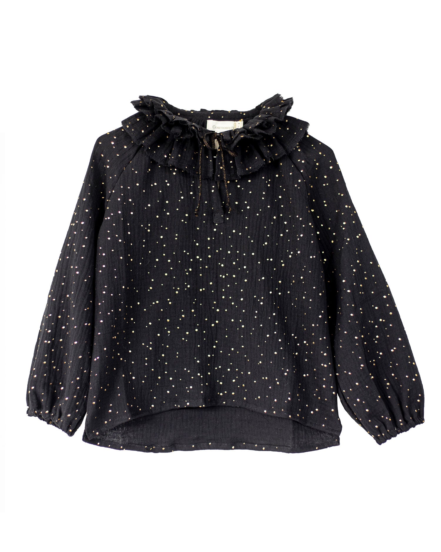 christmas shirt for party special occasion. blusa para navidad para niña negro y oro