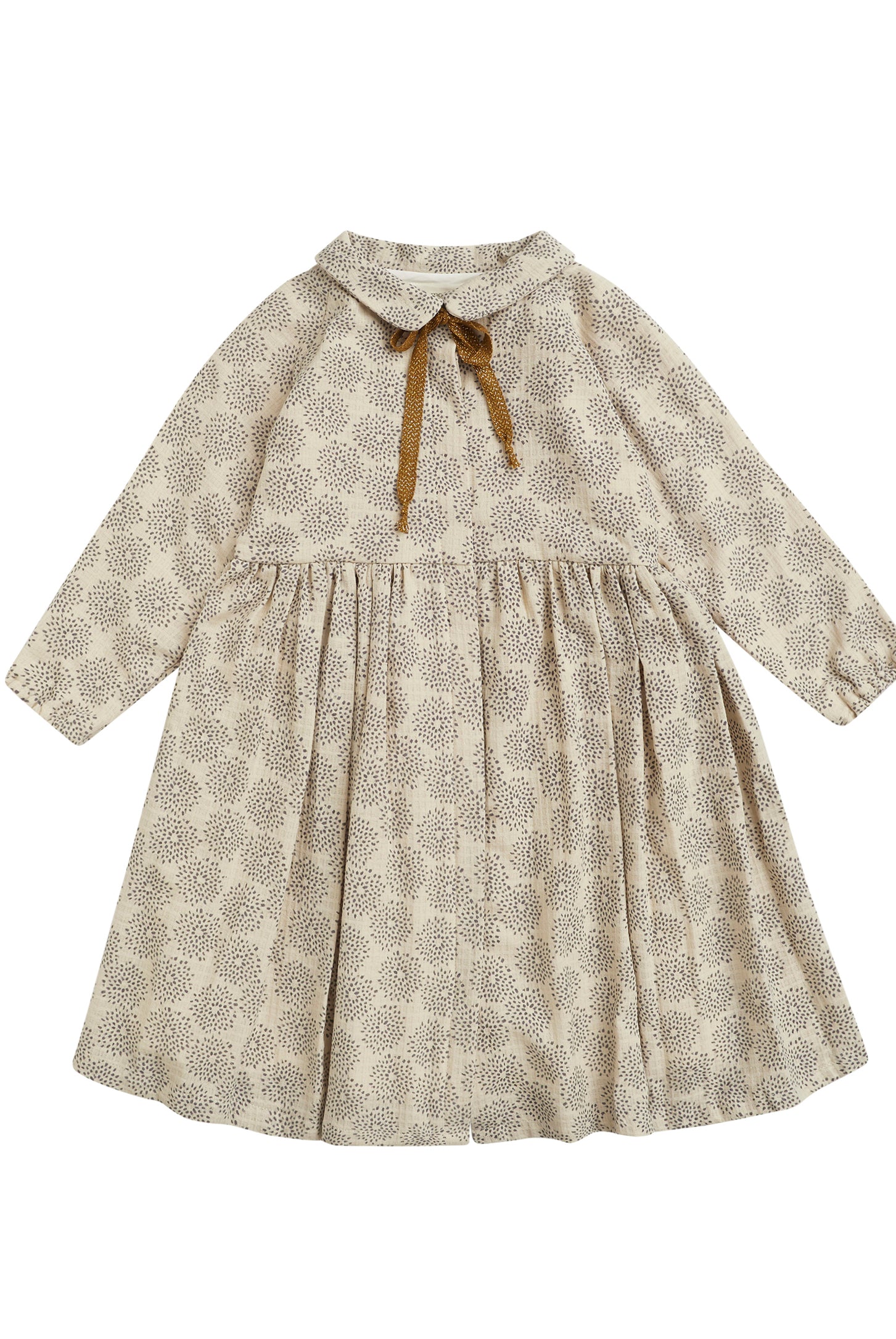 Vestido flores crudo y gris Gemini estampado Cosmosophie