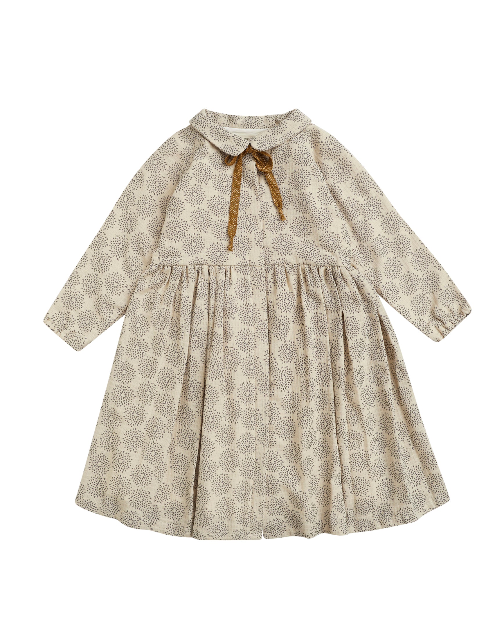 Vestido flores crudo y gris Gemini estampado Cosmosophie