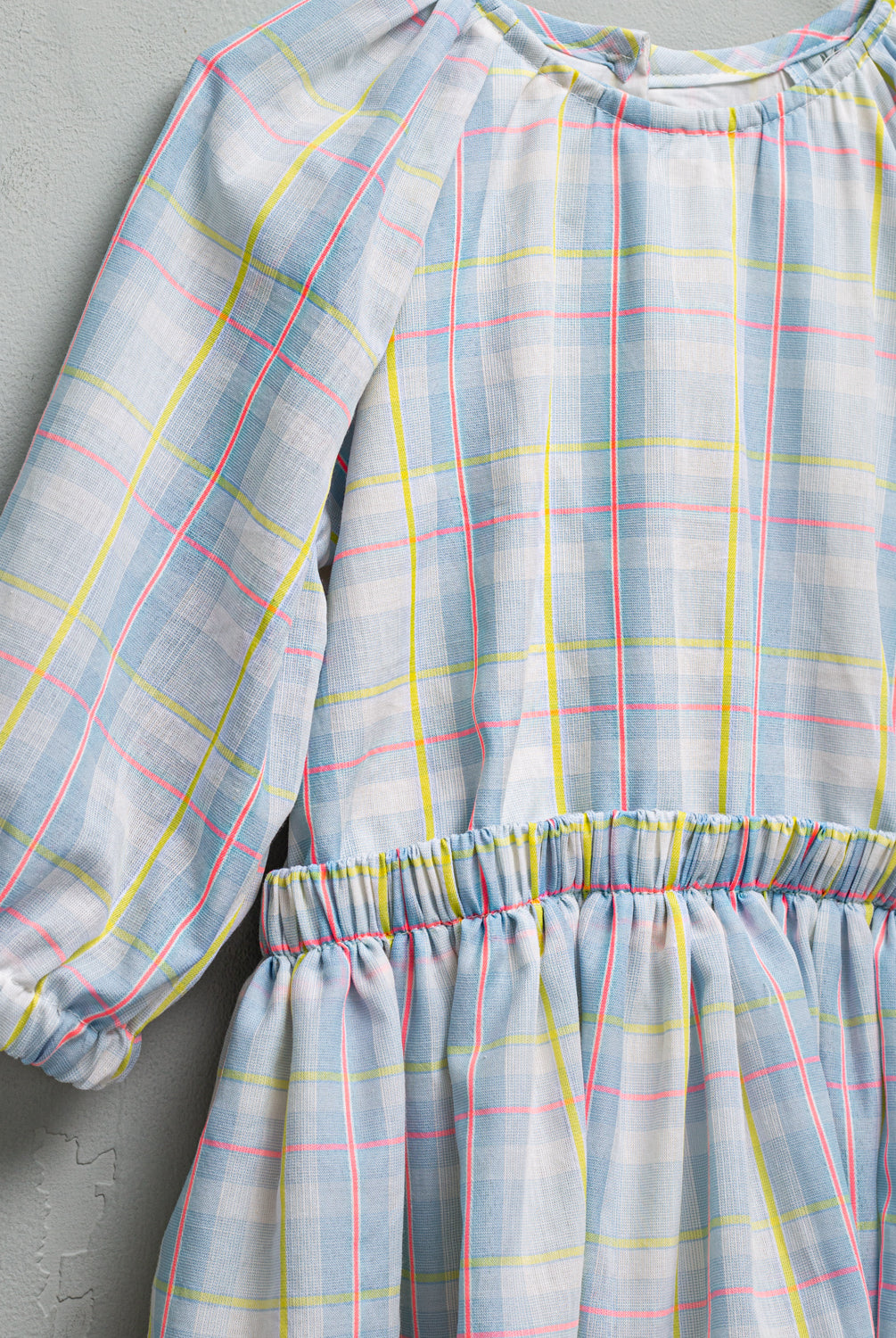 Vestido Isolda cuadros azules Castle