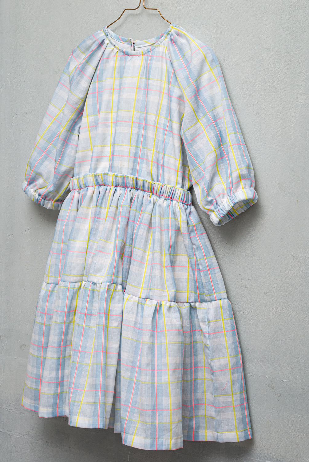 Vestido Isolda cuadros azules Castle