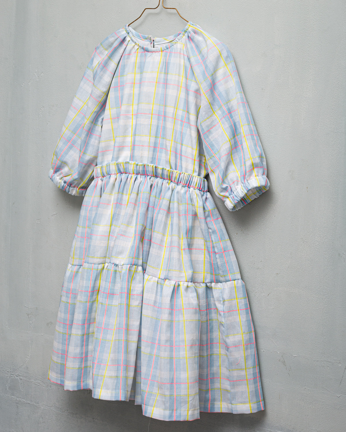 Vestido Isolda cuadros azules Castle