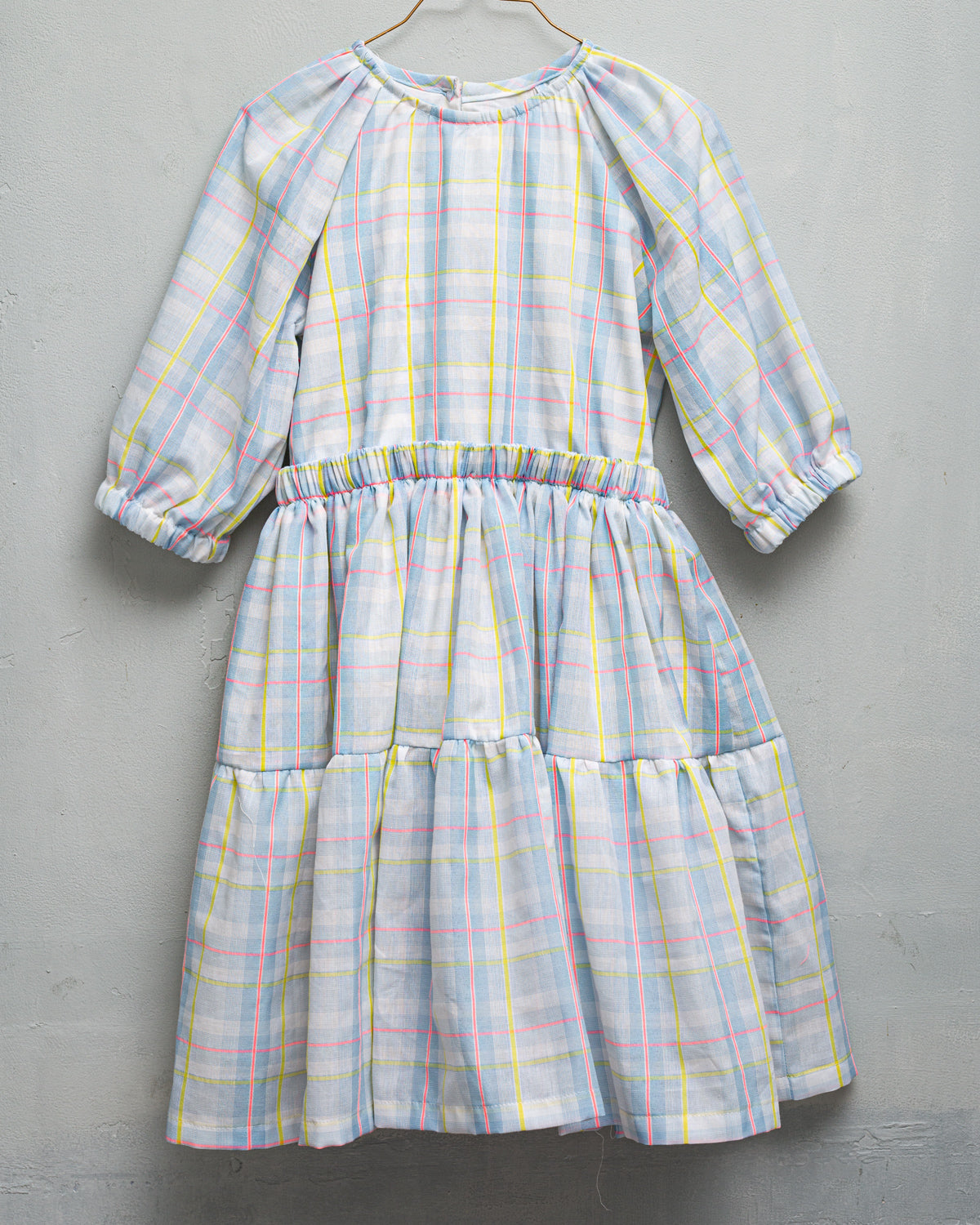 Vestido Isolda cuadros azules Castle