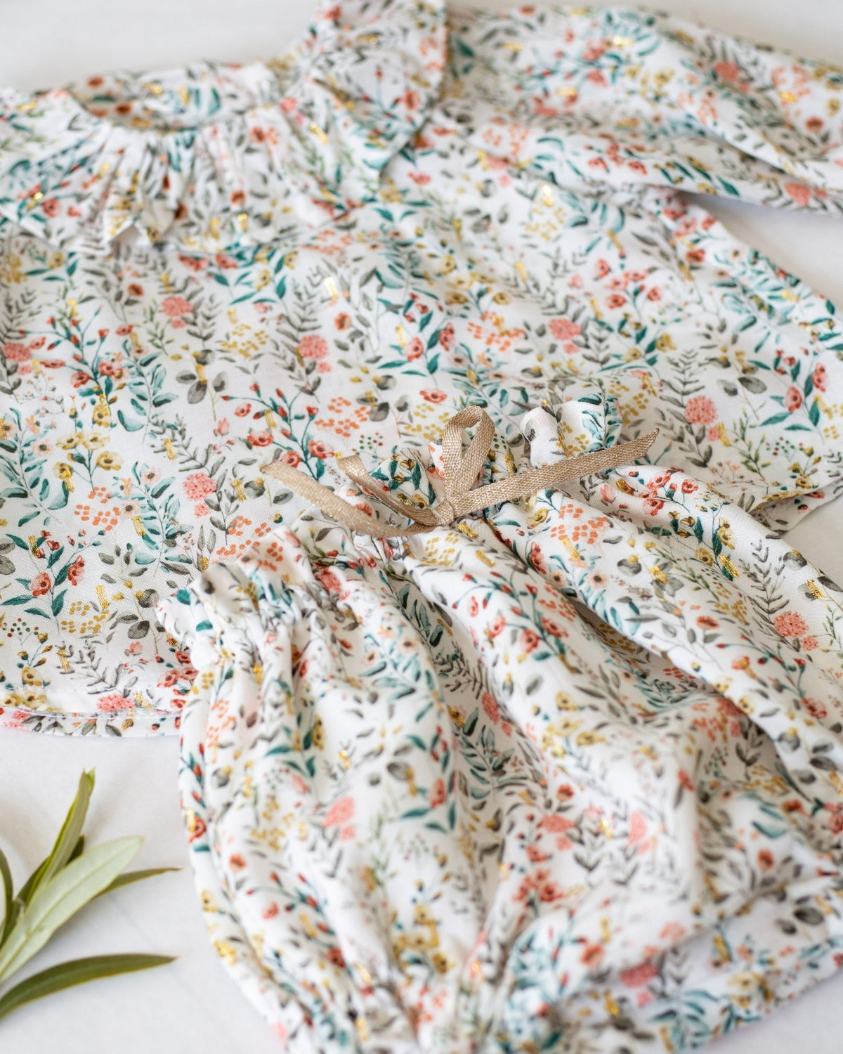 new born baby set layette shirt and blomers for baby shower gift Cosmosophie children luxury kidswear brand