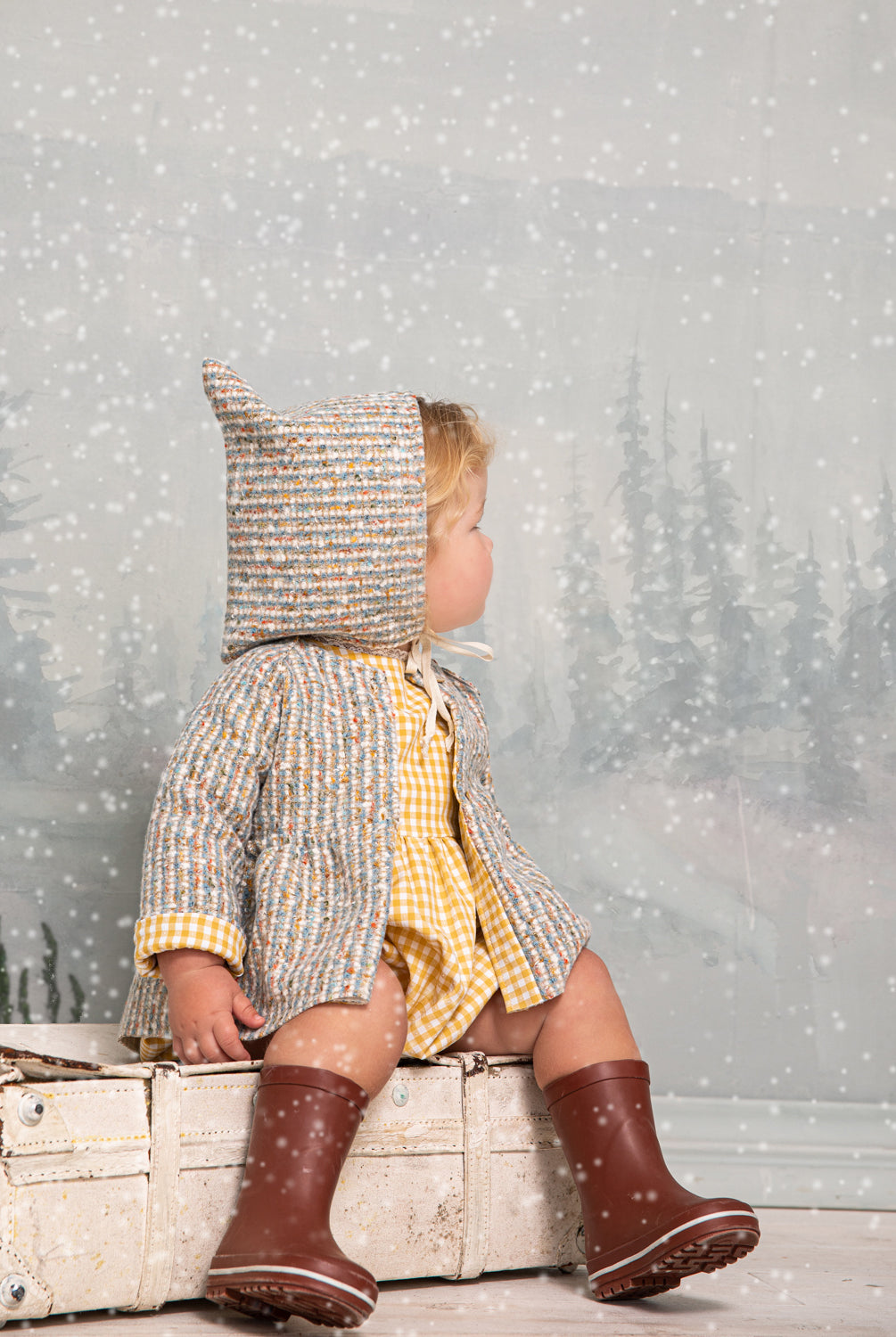 bonnet for baby matching dress luxury childrens boutique highend Cosmosophie