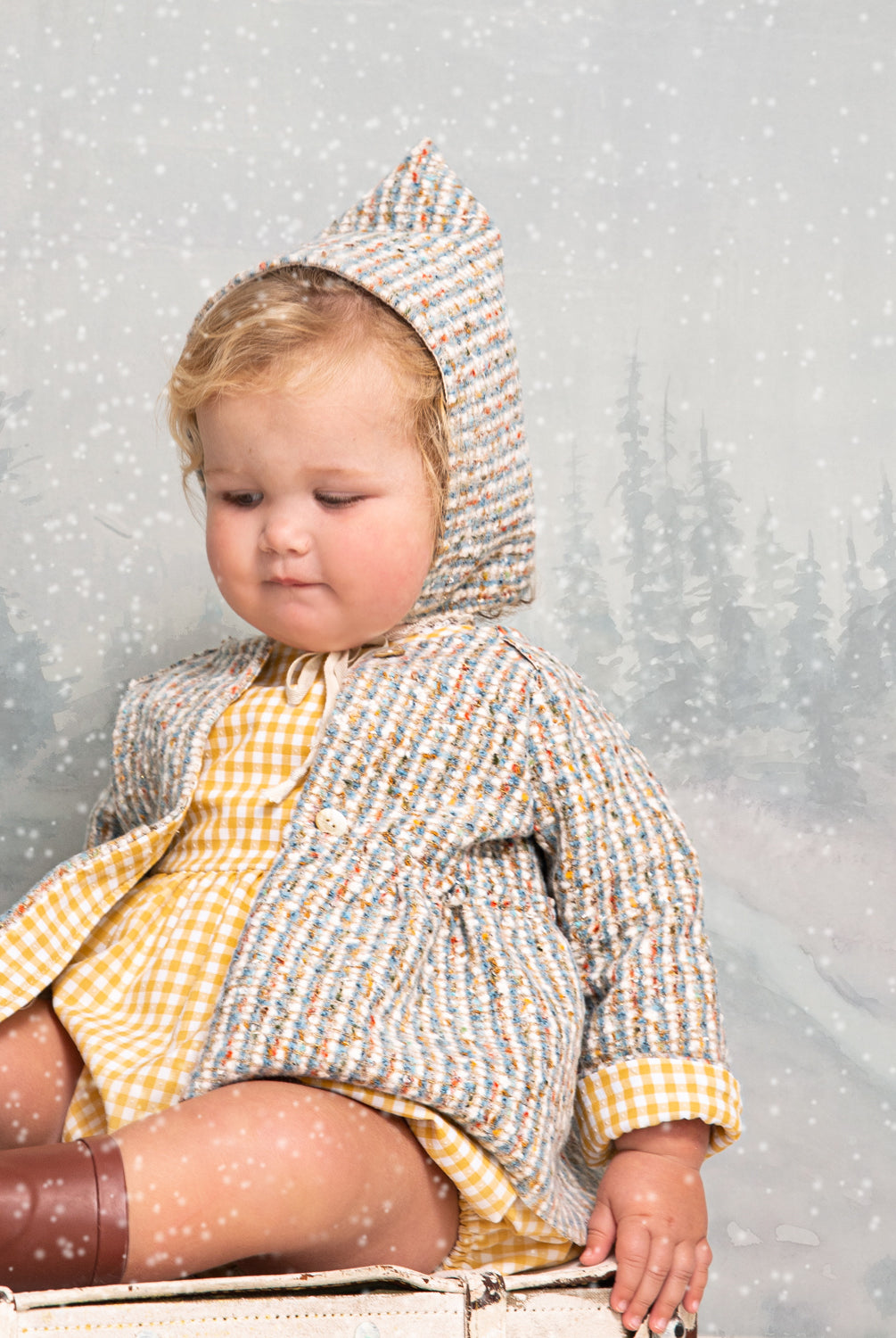 bonnet for baby matching dress luxury childrens boutique highend Cosmosophie